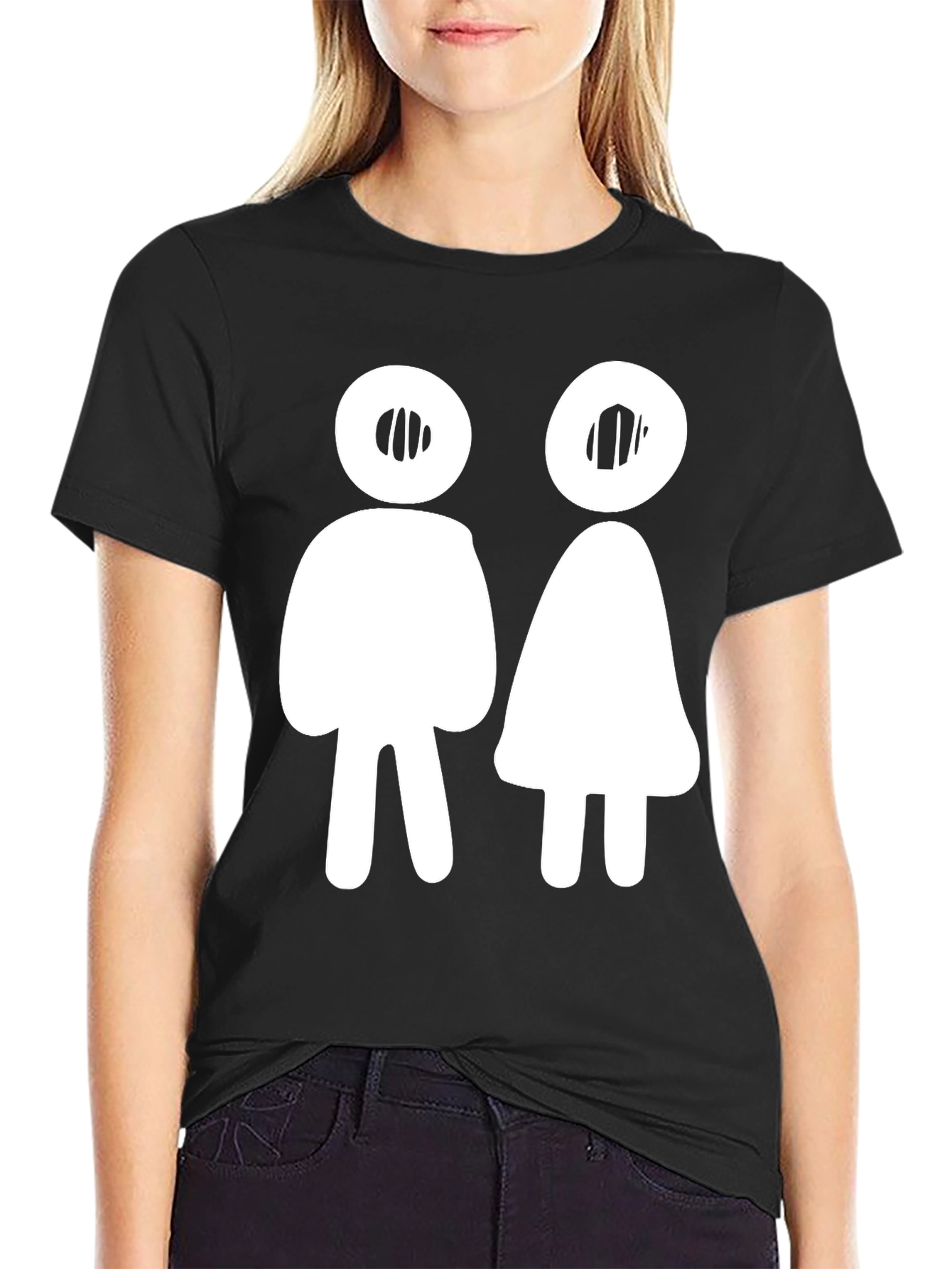 Minimalist Unisex T-Shirt with Gender Icon Design