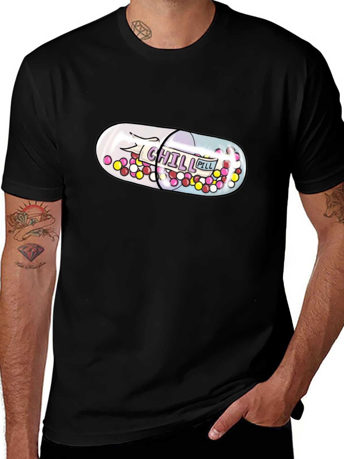 Chill Pill Graphic T-Shirt - Relax & Unwind