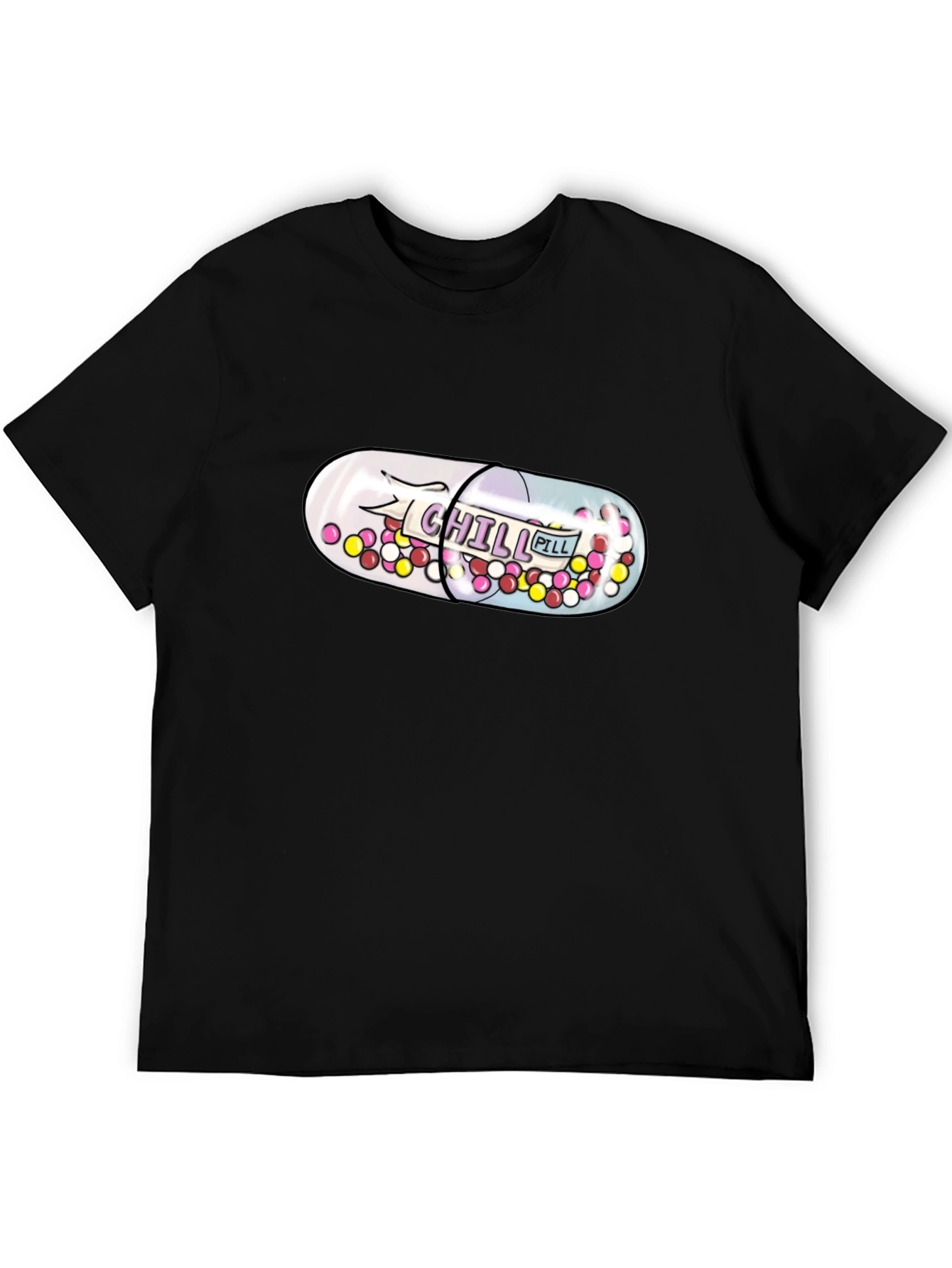 Chill Pill Graphic T-Shirt - Relax & Unwind
