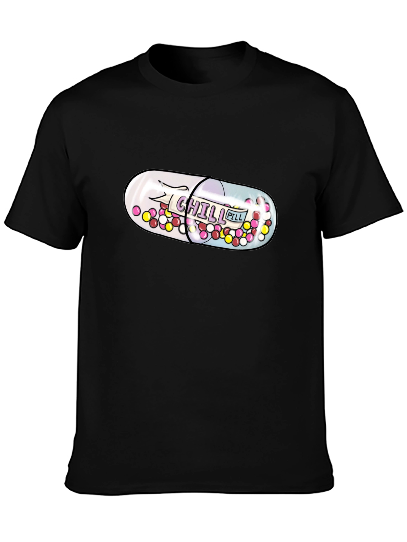 Chill Pill Graphic T-Shirt - Relax & Unwind