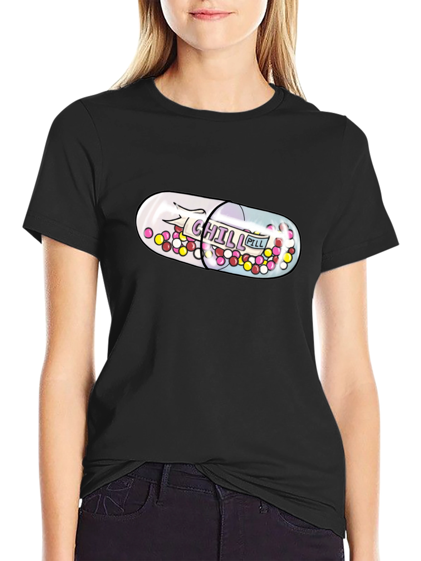 Chill Pill Graphic T-Shirt - Relax & Unwind