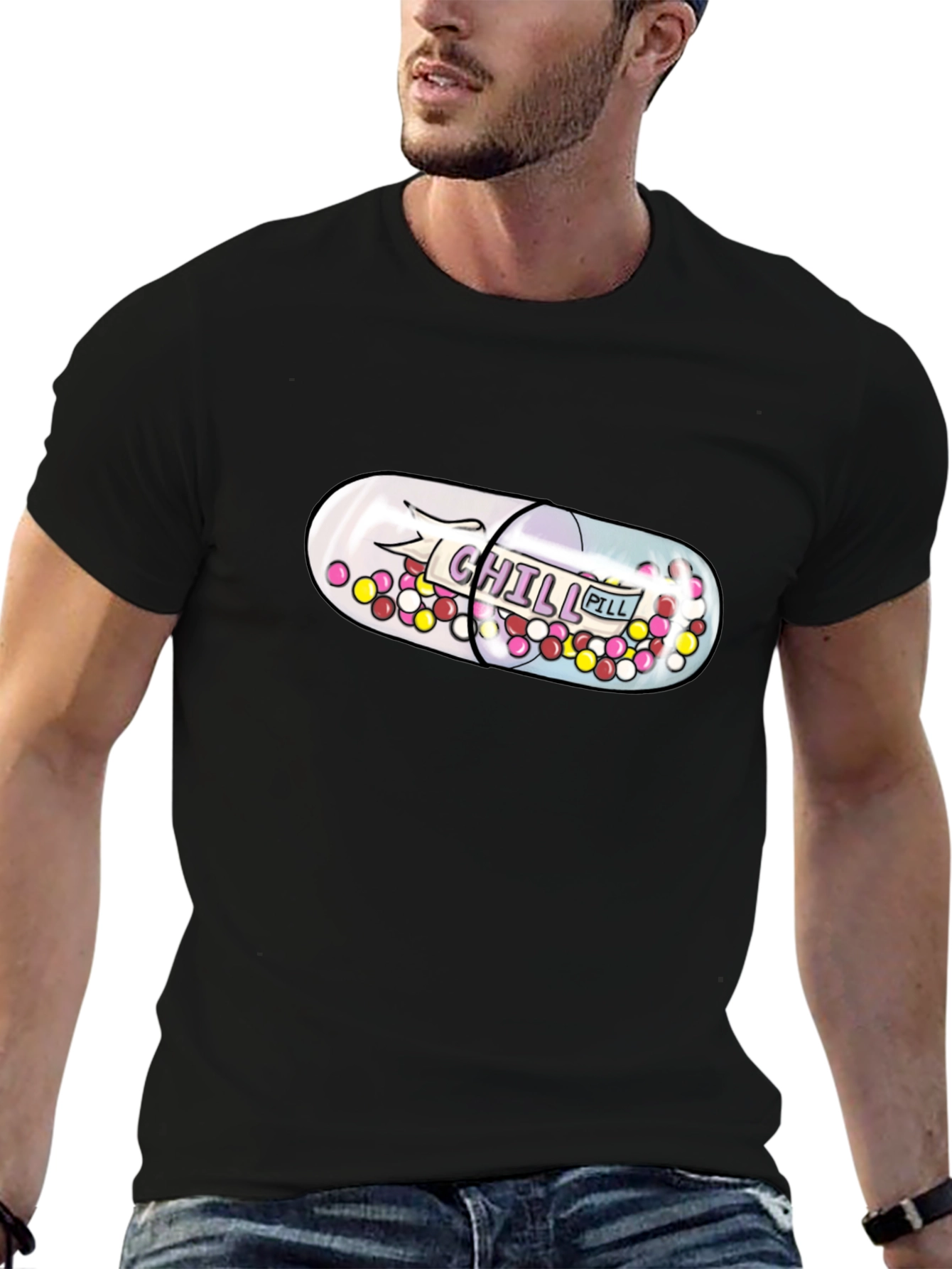 Chill Pill Graphic T-Shirt - Relax & Unwind