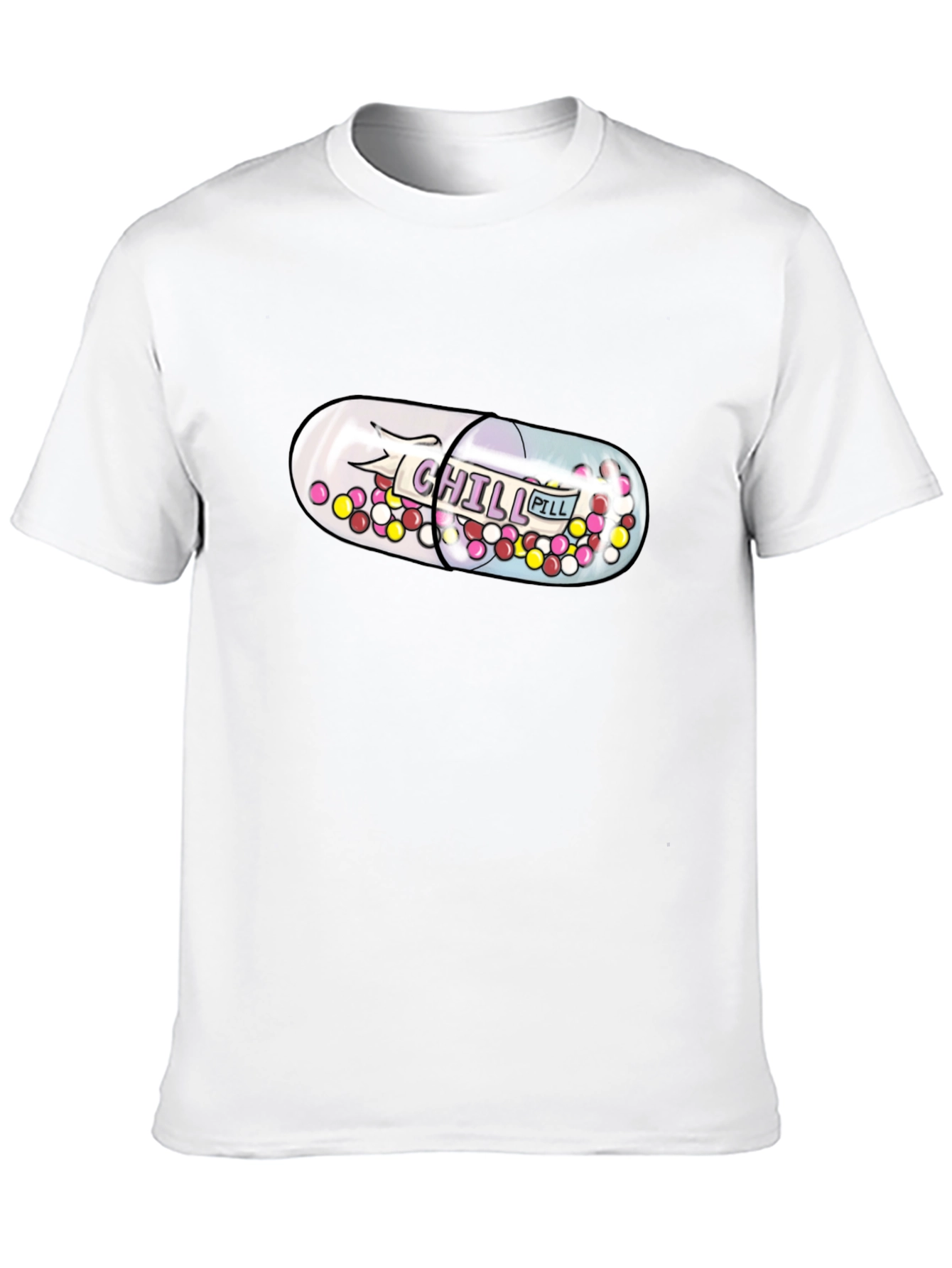Chill Pill Graphic T-Shirt - Relax & Unwind