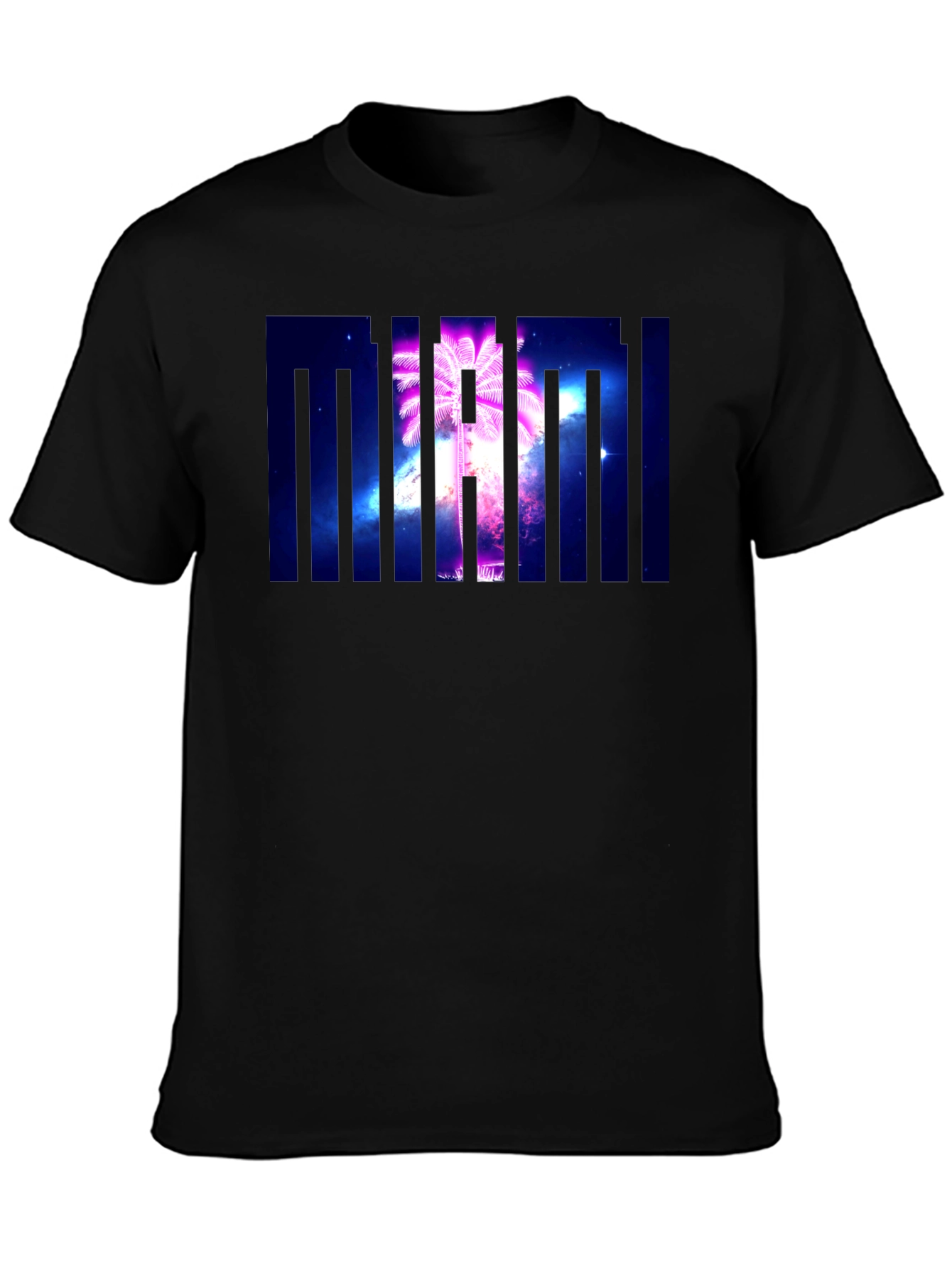 Miami Palm Tee - Night Sky