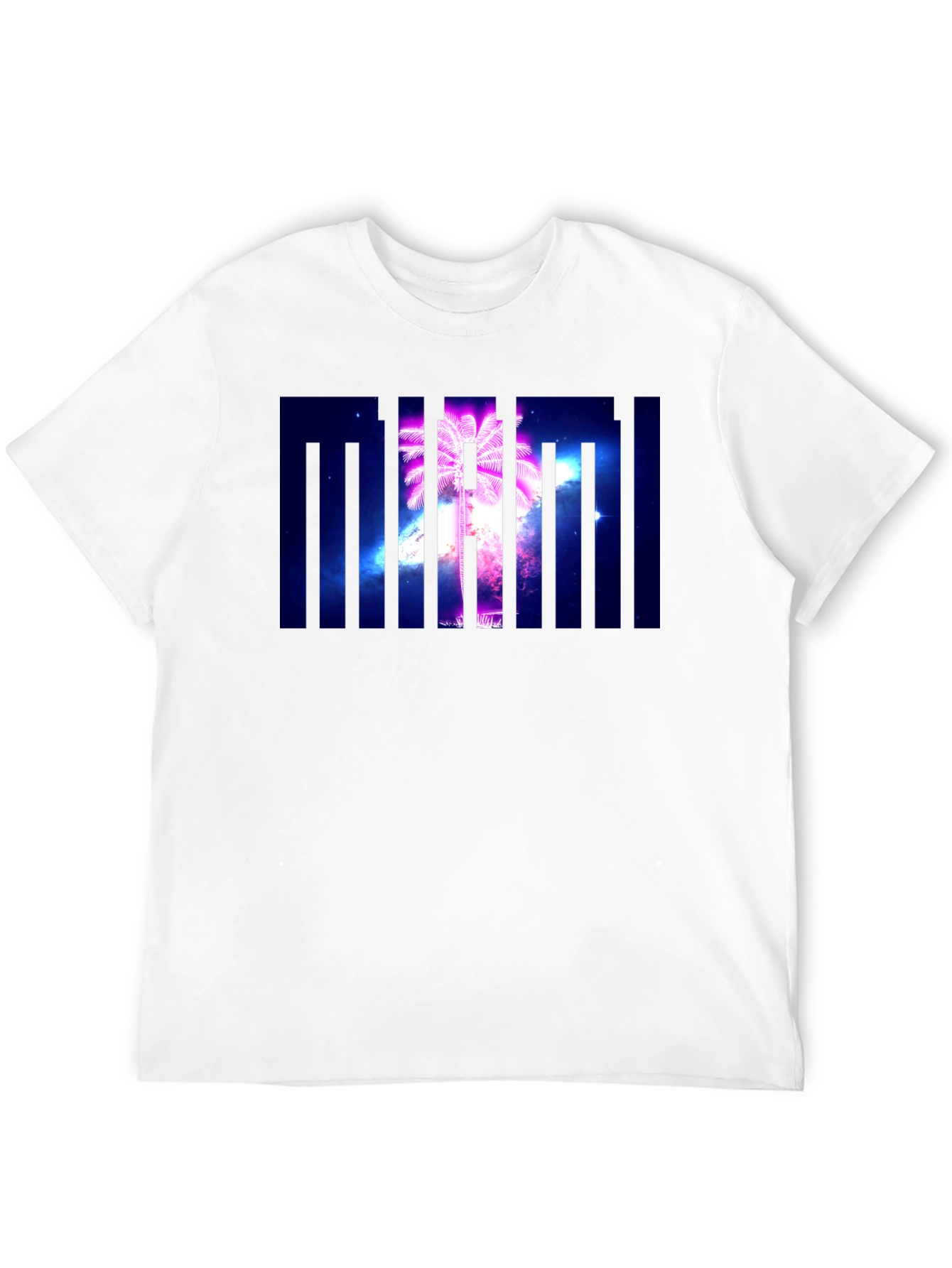 Miami Palm Tee - Night Sky
