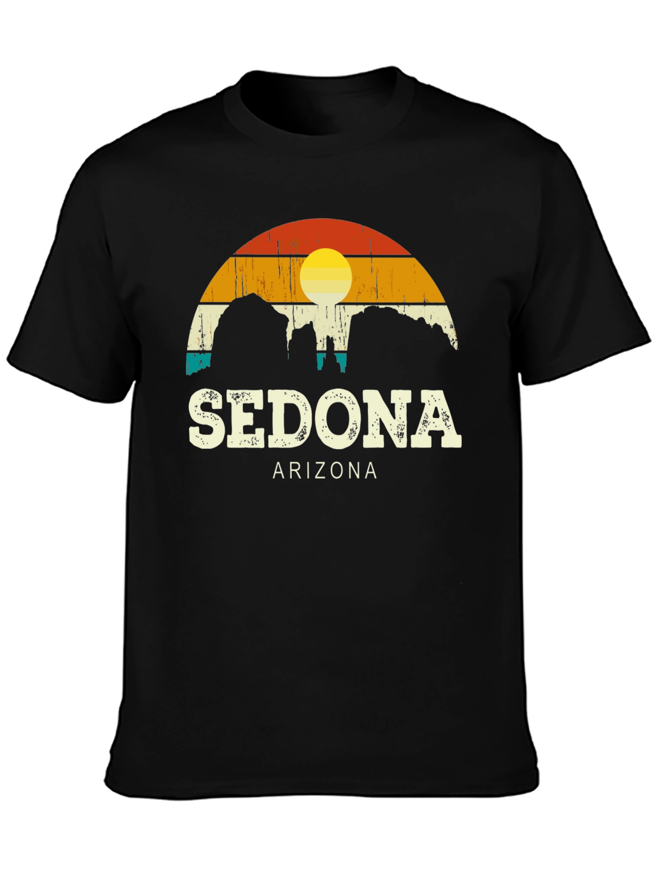 Sedona Arizona Retro Graphic Tee - Black