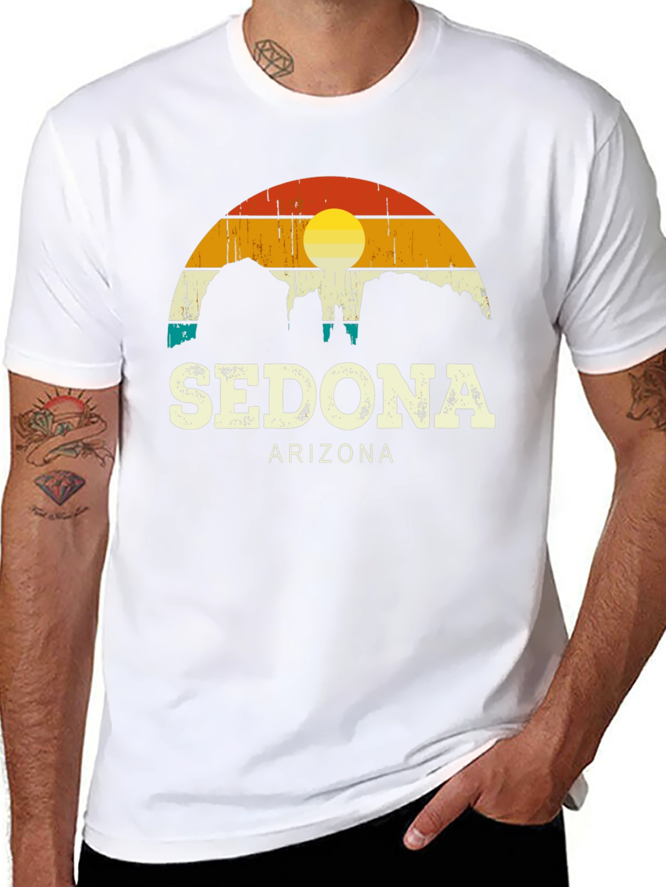 Sedona Arizona Retro Graphic Tee - Black