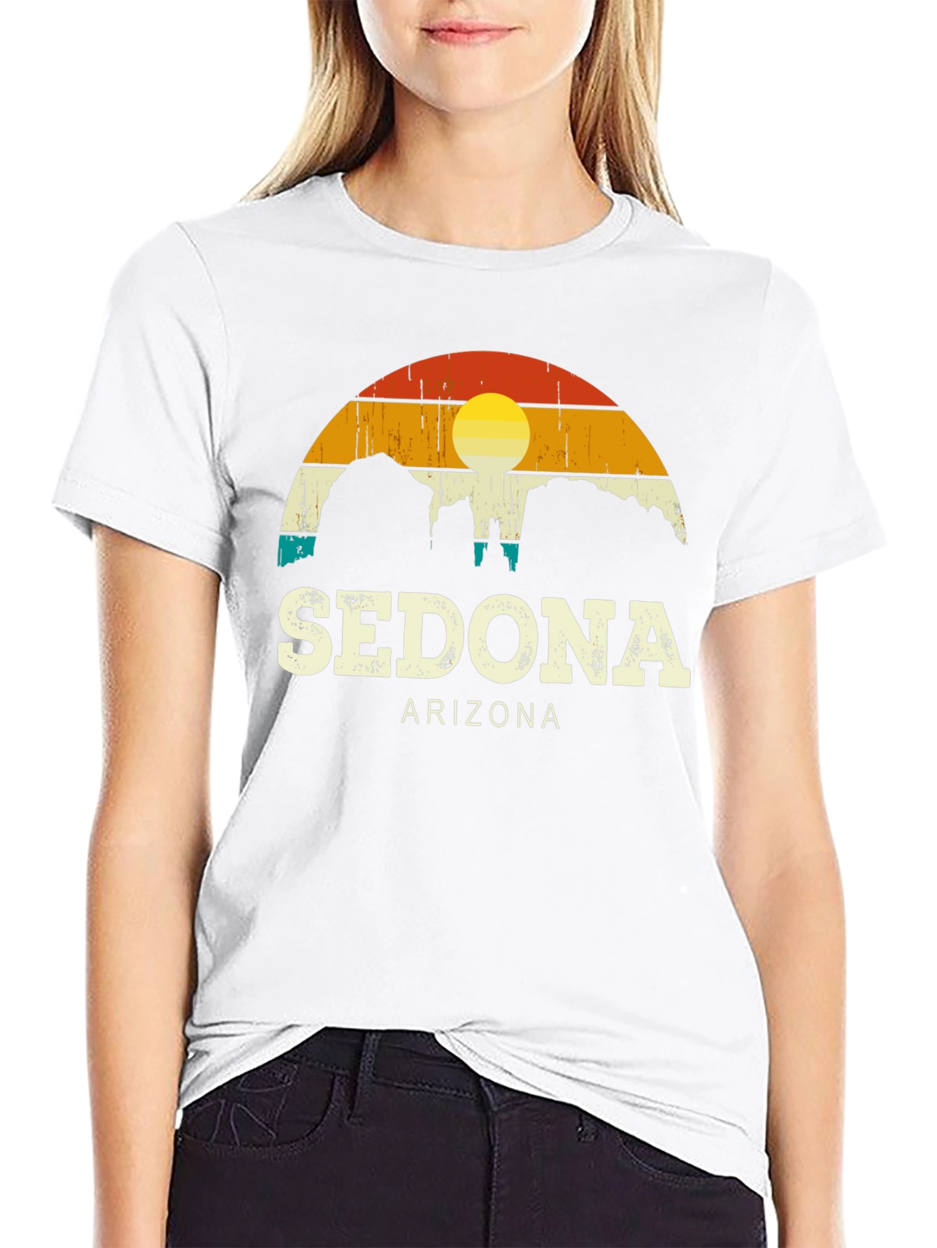 Sedona Arizona Retro Graphic Tee - Black