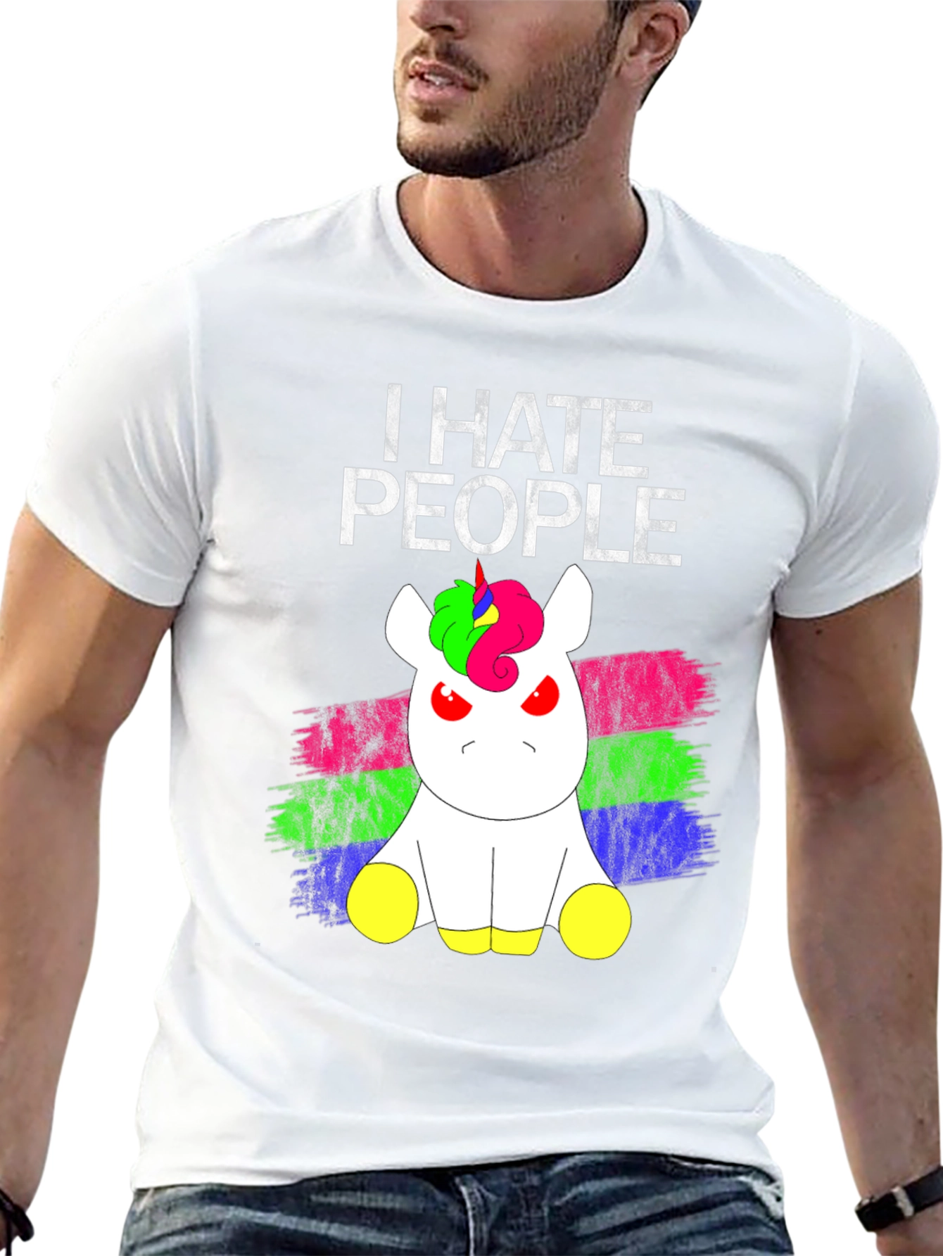 I Hate People Grumpy Unicorn T-Shirt