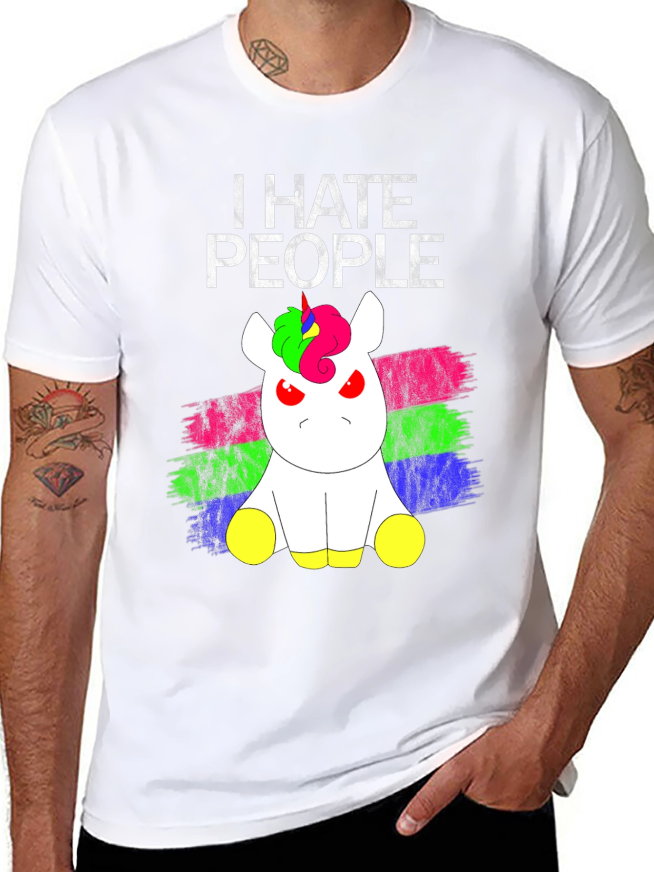 I Hate People Grumpy Unicorn T-Shirt
