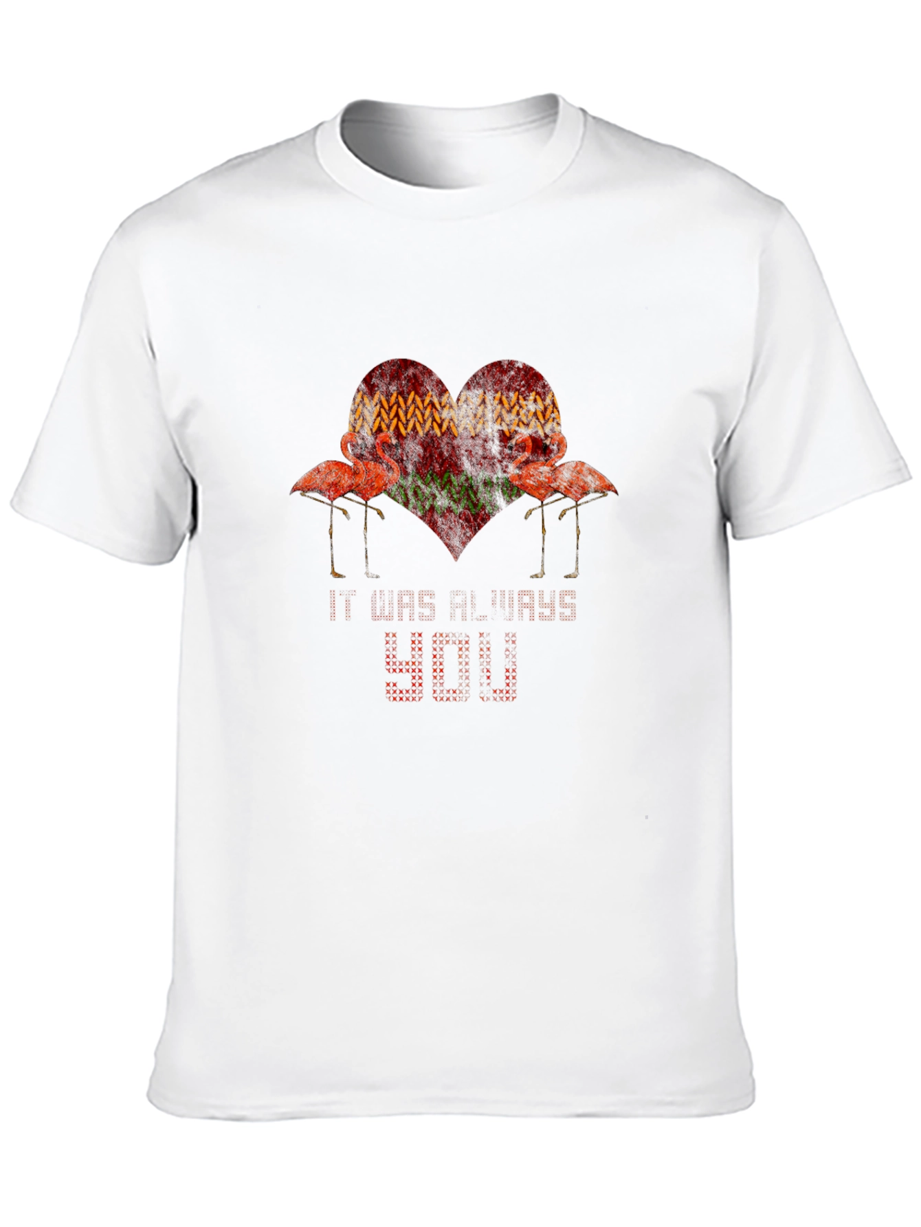 Flamingo Heart T-Shirt - Stylish Graphic Tee