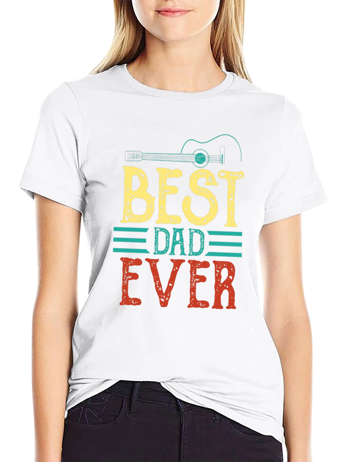Best Dad Ever Guitar Graphic Tee - Perfect Gift!