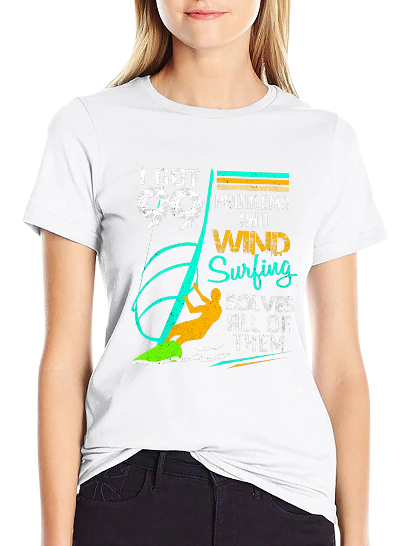 99 Problems Windsurfing T-Shirt - Unique Design