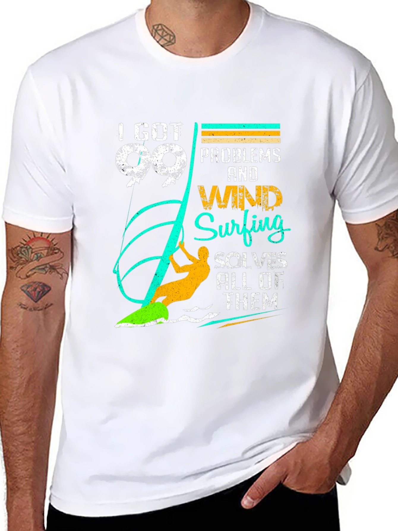 99 Problems Windsurfing T-Shirt - Unique Design