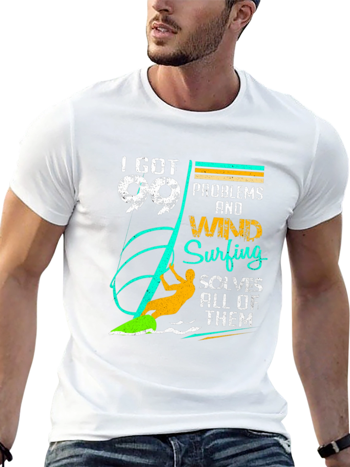 99 Problems Windsurfing T-Shirt - Unique Design
