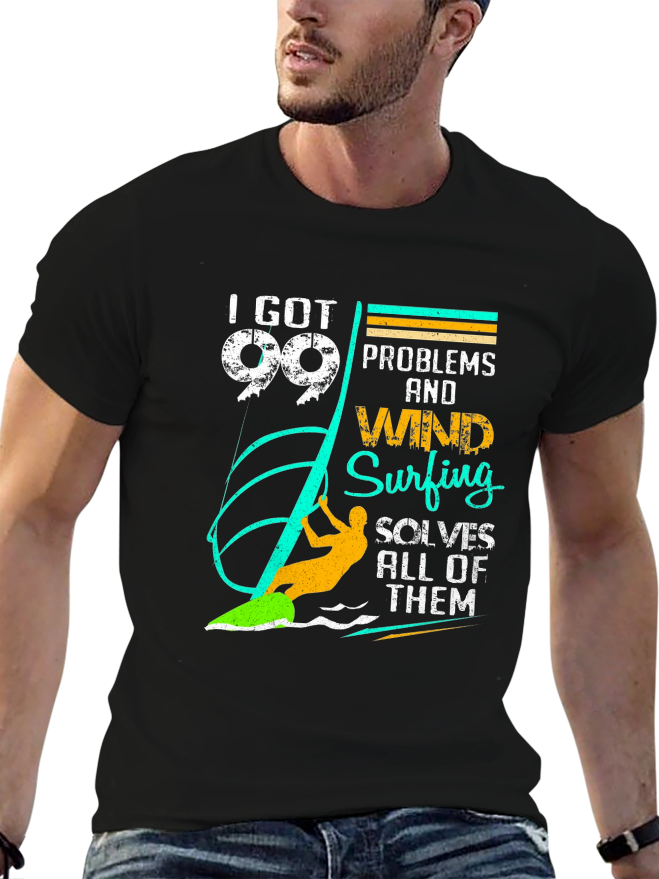 99 Problems Windsurfing T-Shirt - Unique Design