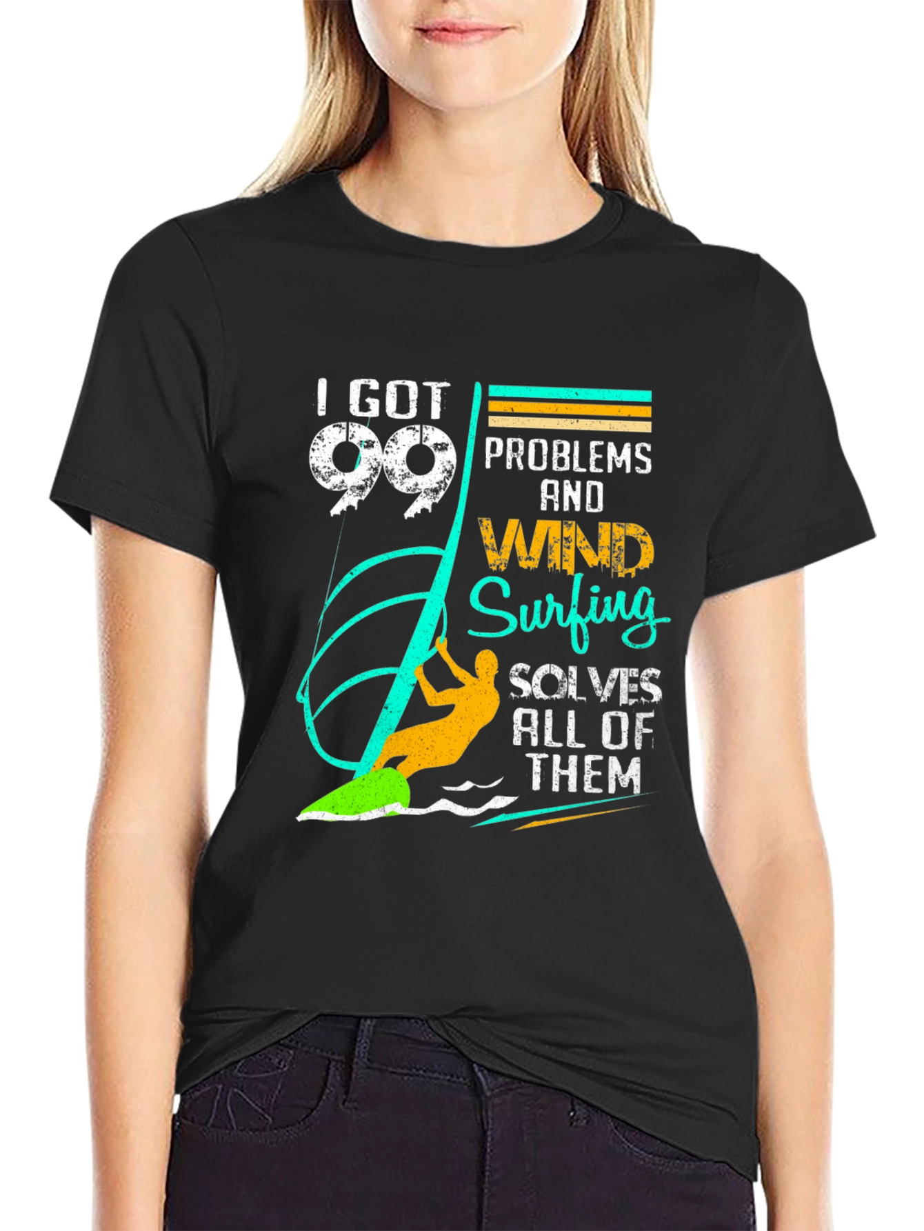 99 Problems Windsurfing T-Shirt - Unique Design