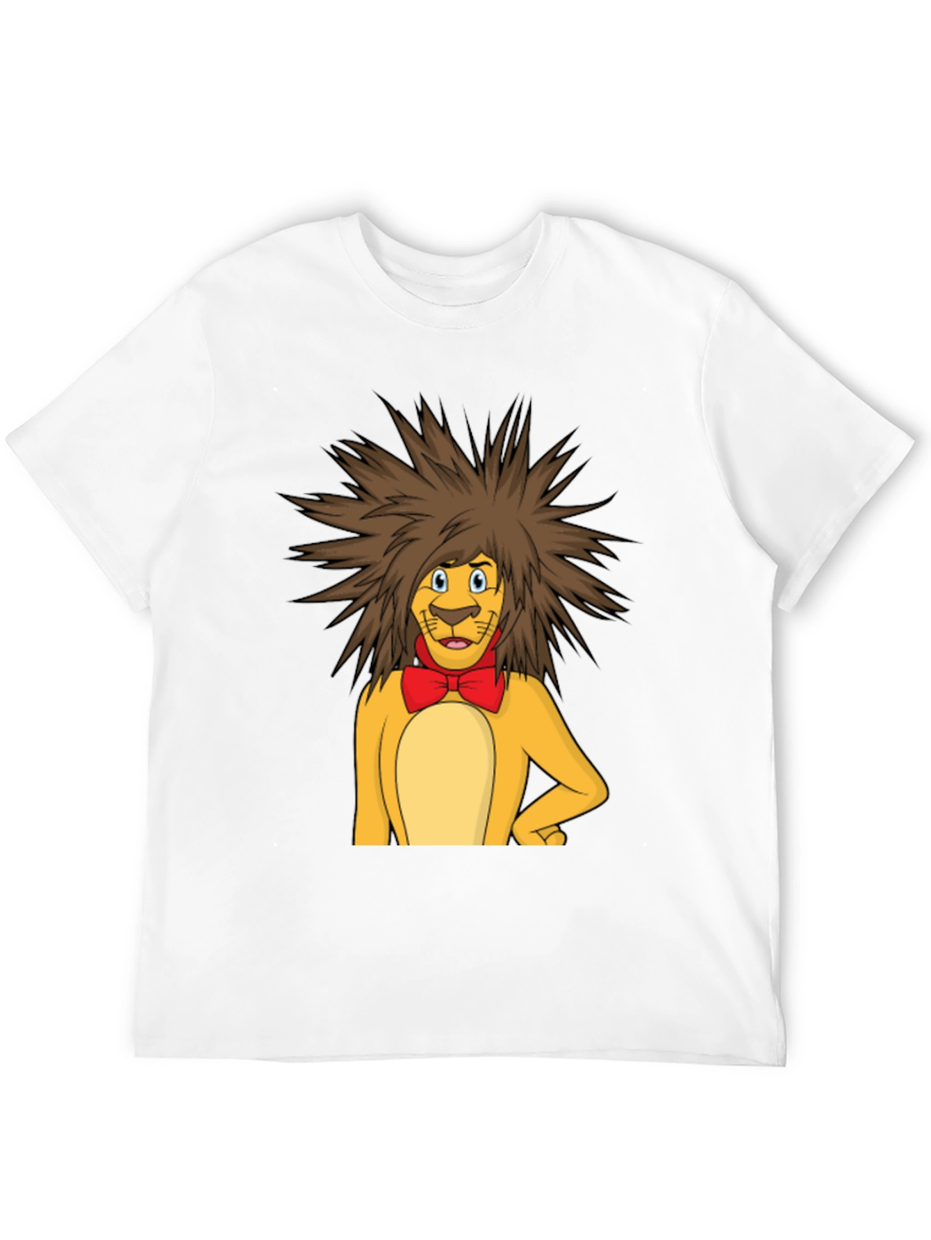 Lion Cartoon Graphic Tee - Black
