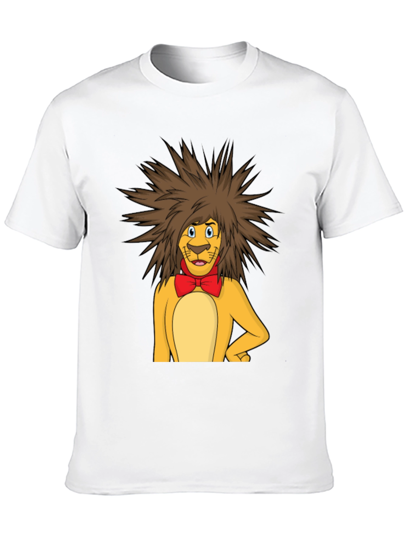 Lion Cartoon Graphic Tee - Black