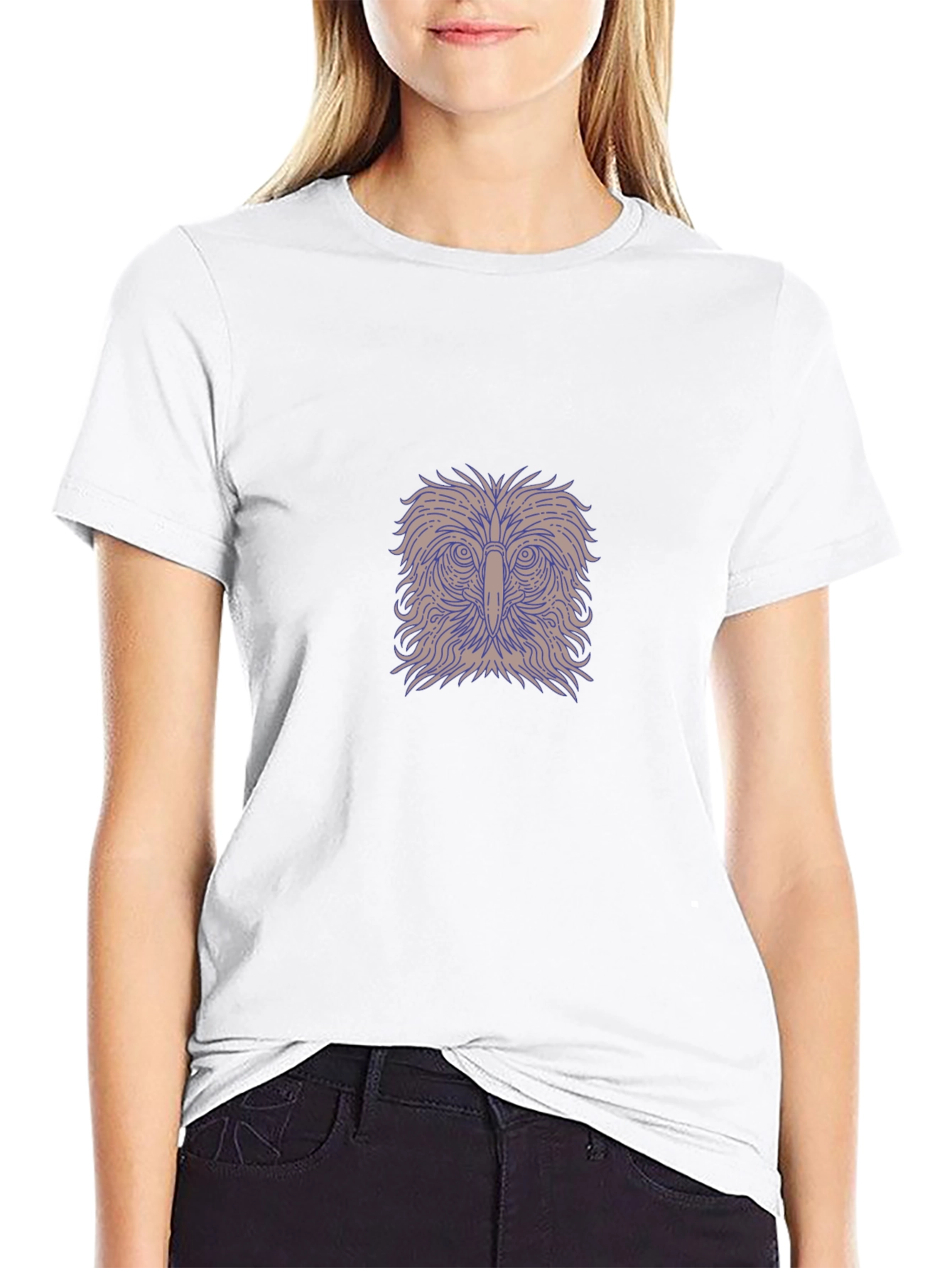 Mens Black Owl Graphic T-Shirt