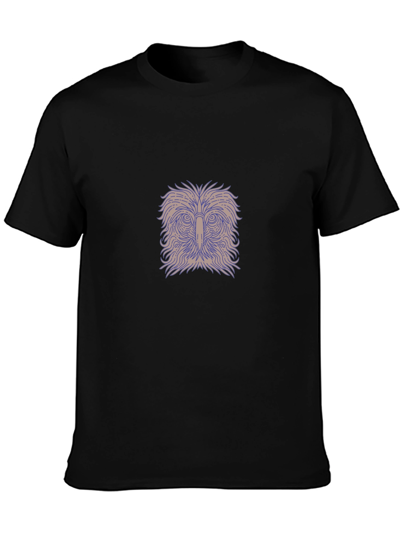 Mens Black Owl Graphic T-Shirt