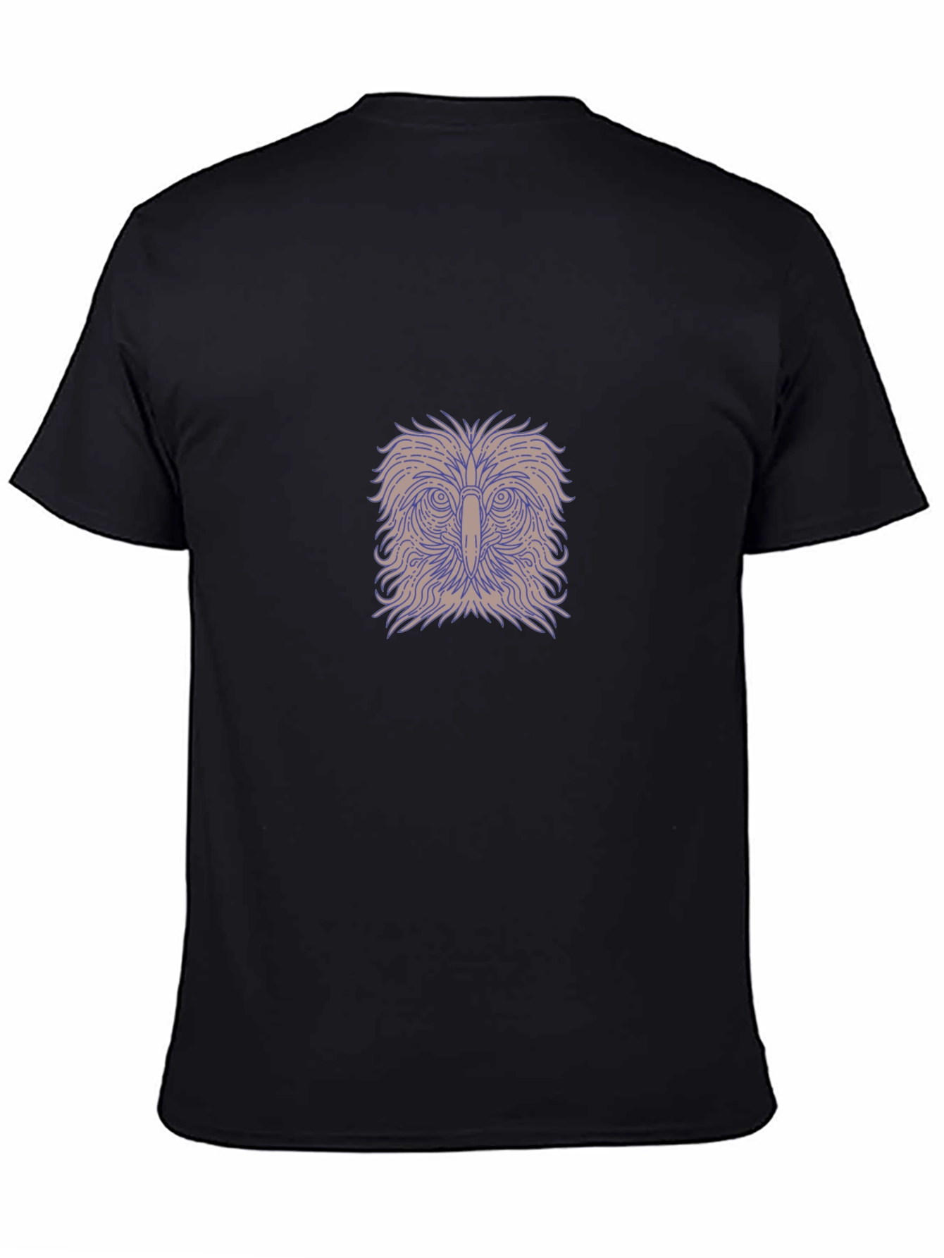 Mens Black Owl Graphic T-Shirt