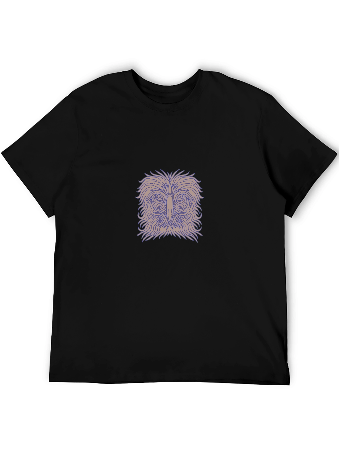 Mens Black Owl Graphic T-Shirt