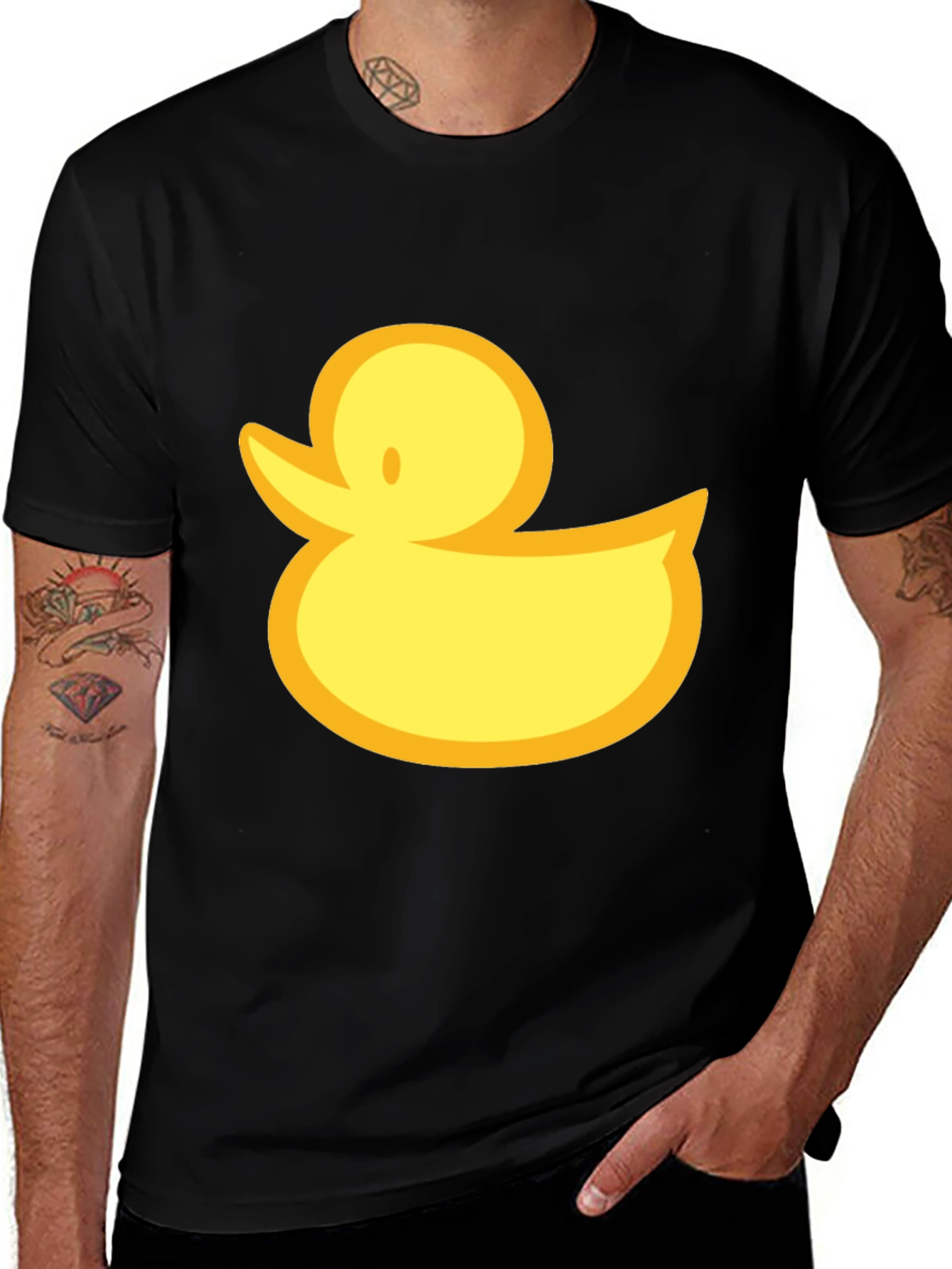 Duck Graphic Black T-Shirt - Casual Style