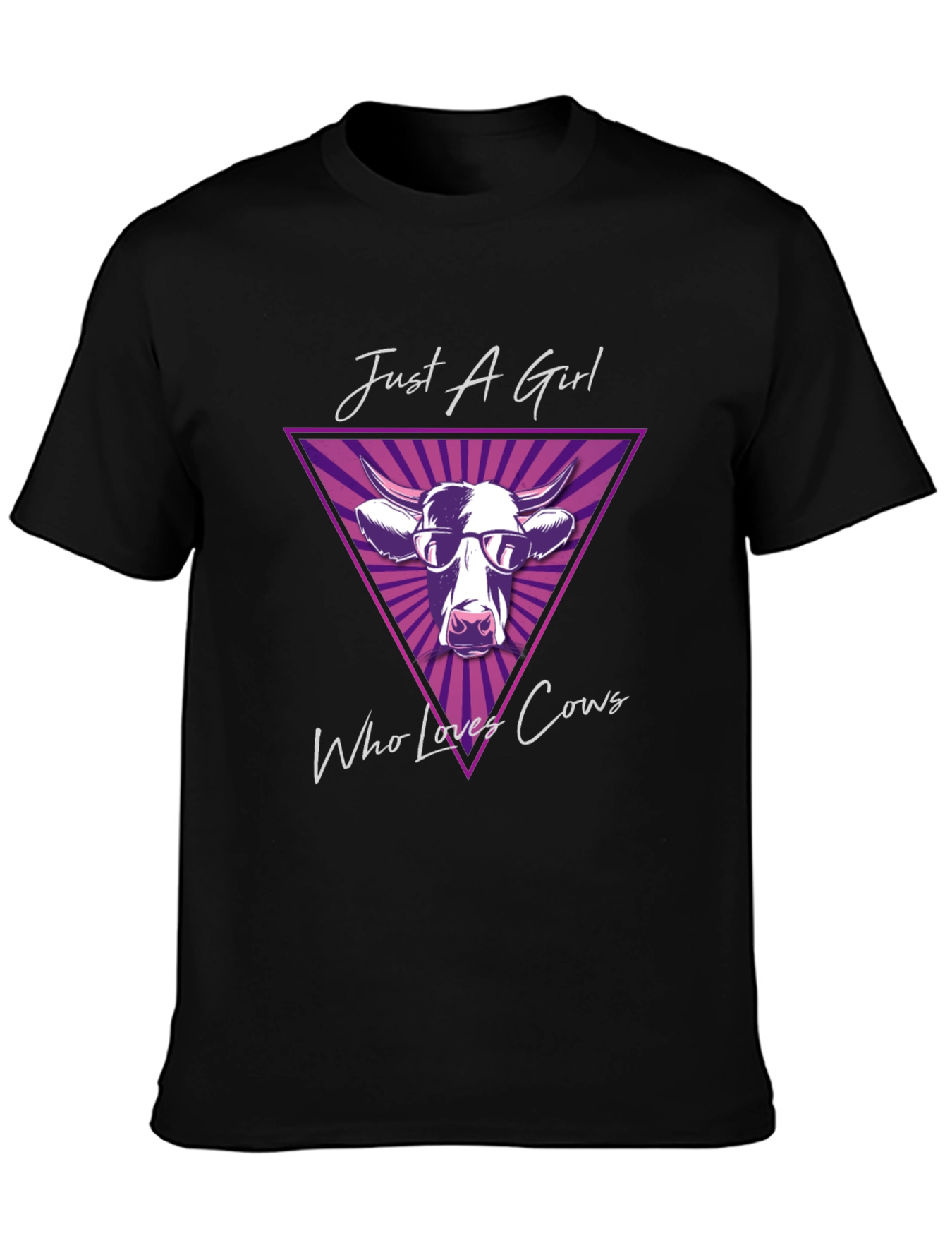 Just a Girl Who Loves Cows Graphic T-Shirt