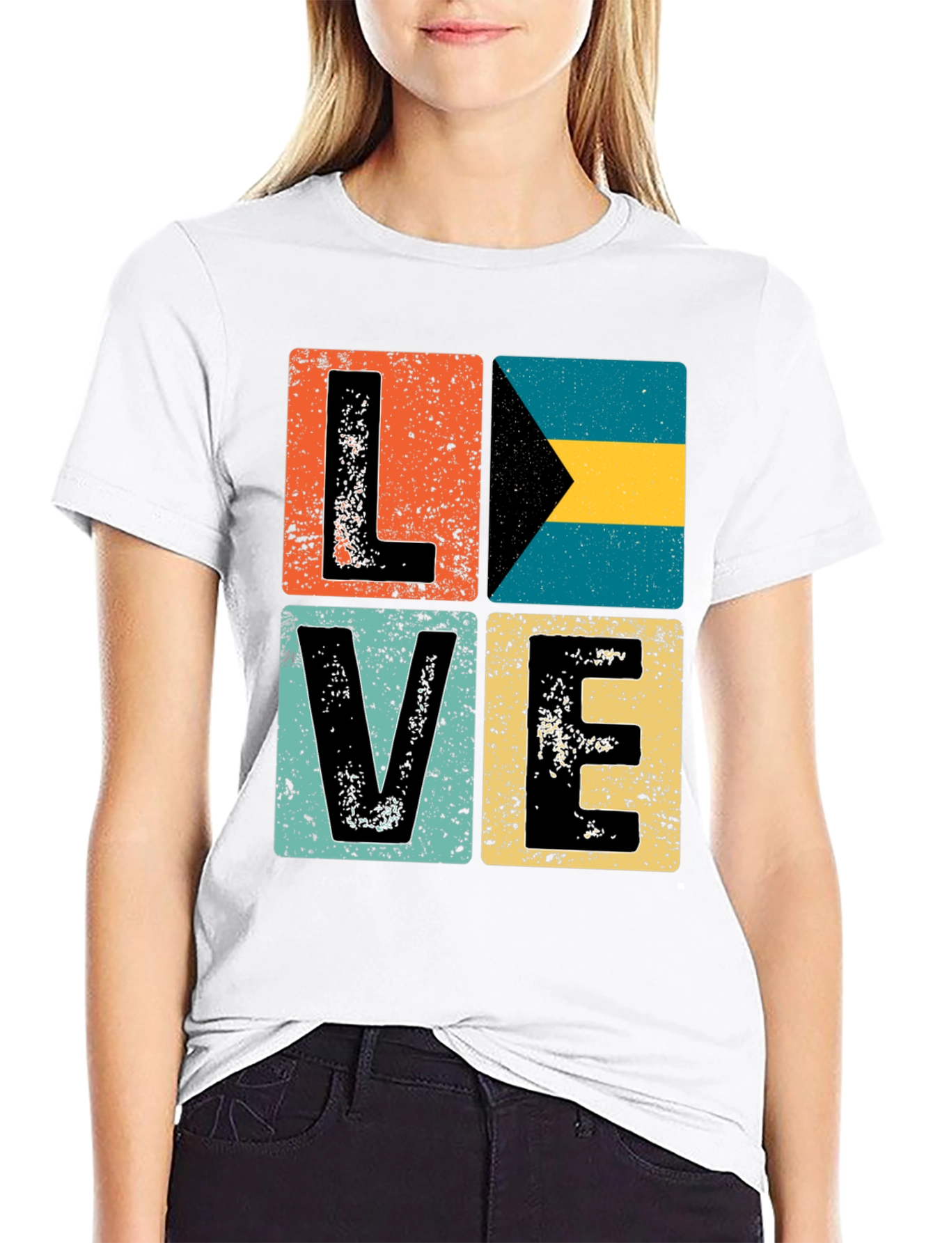 Bahamas LOVE Graphic Tee - Distressed Print