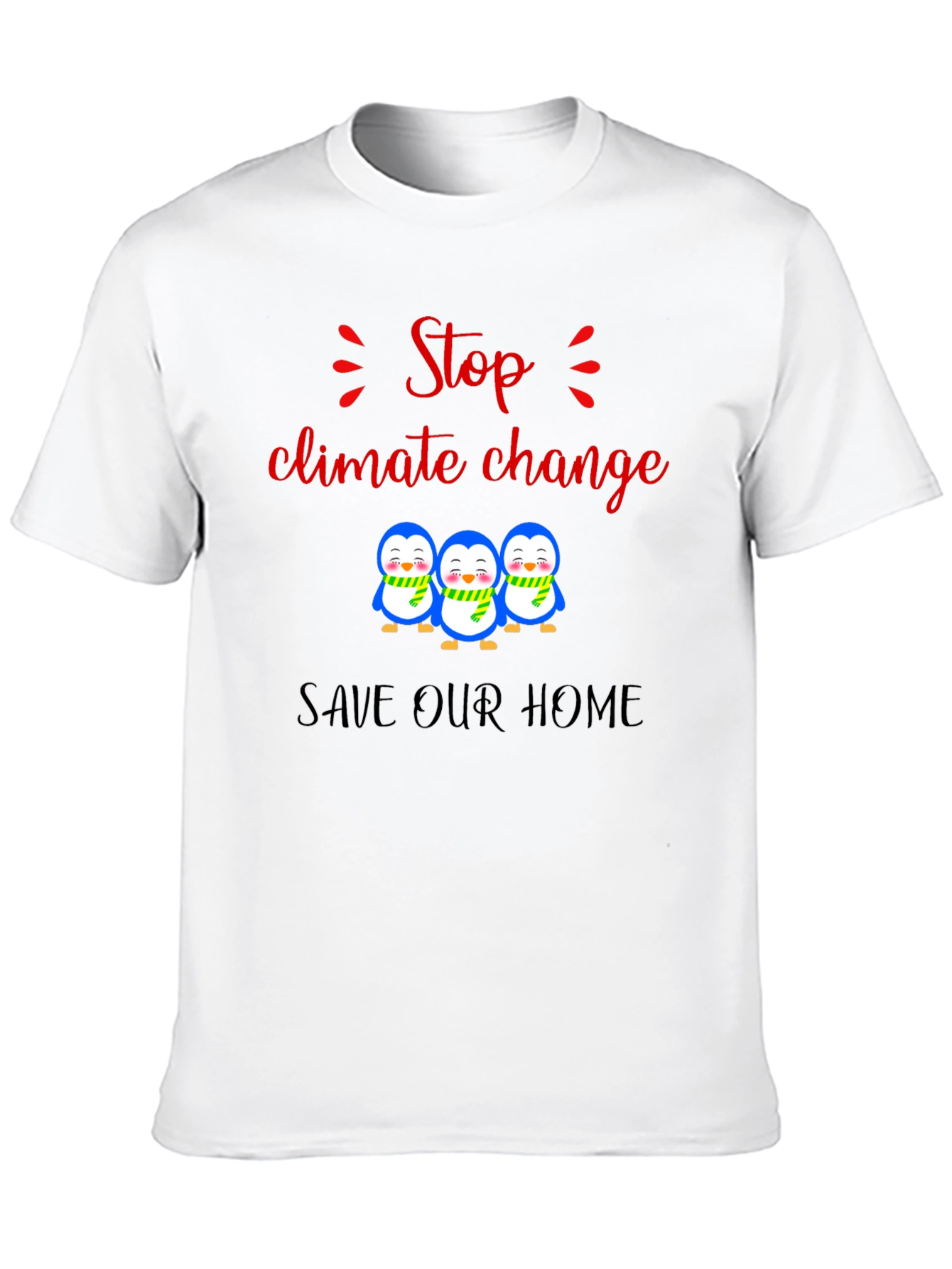 Stop Climate Change Penguin T-Shirt