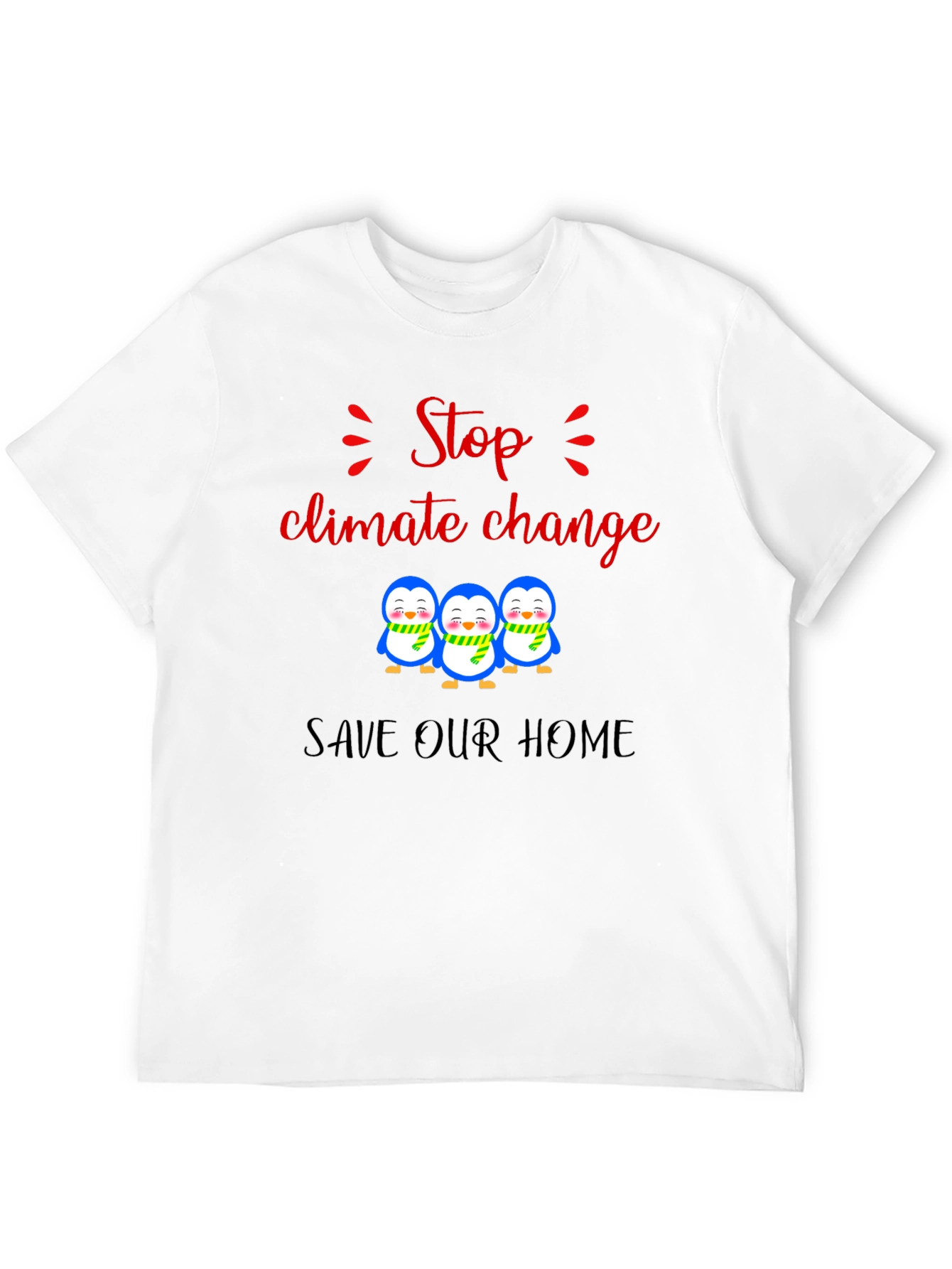 Stop Climate Change Penguin T-Shirt