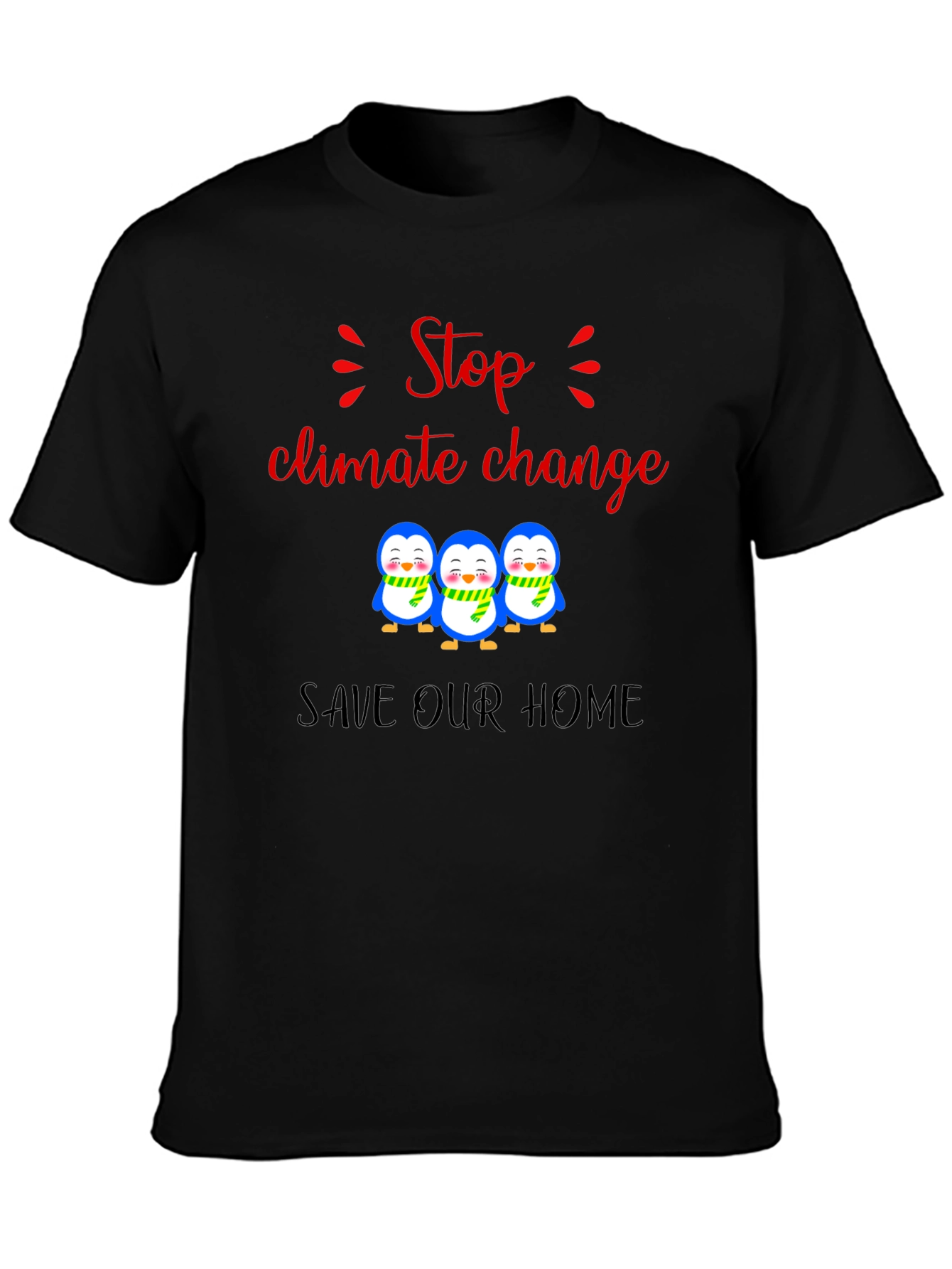 Stop Climate Change Penguin T-Shirt