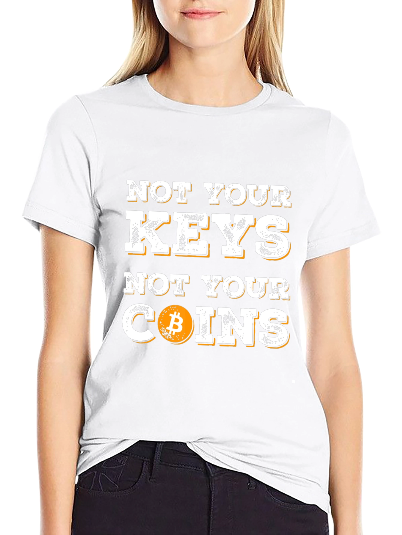 Not Your Keys Not Your Coins Bitcoin Graphic T-Shirt