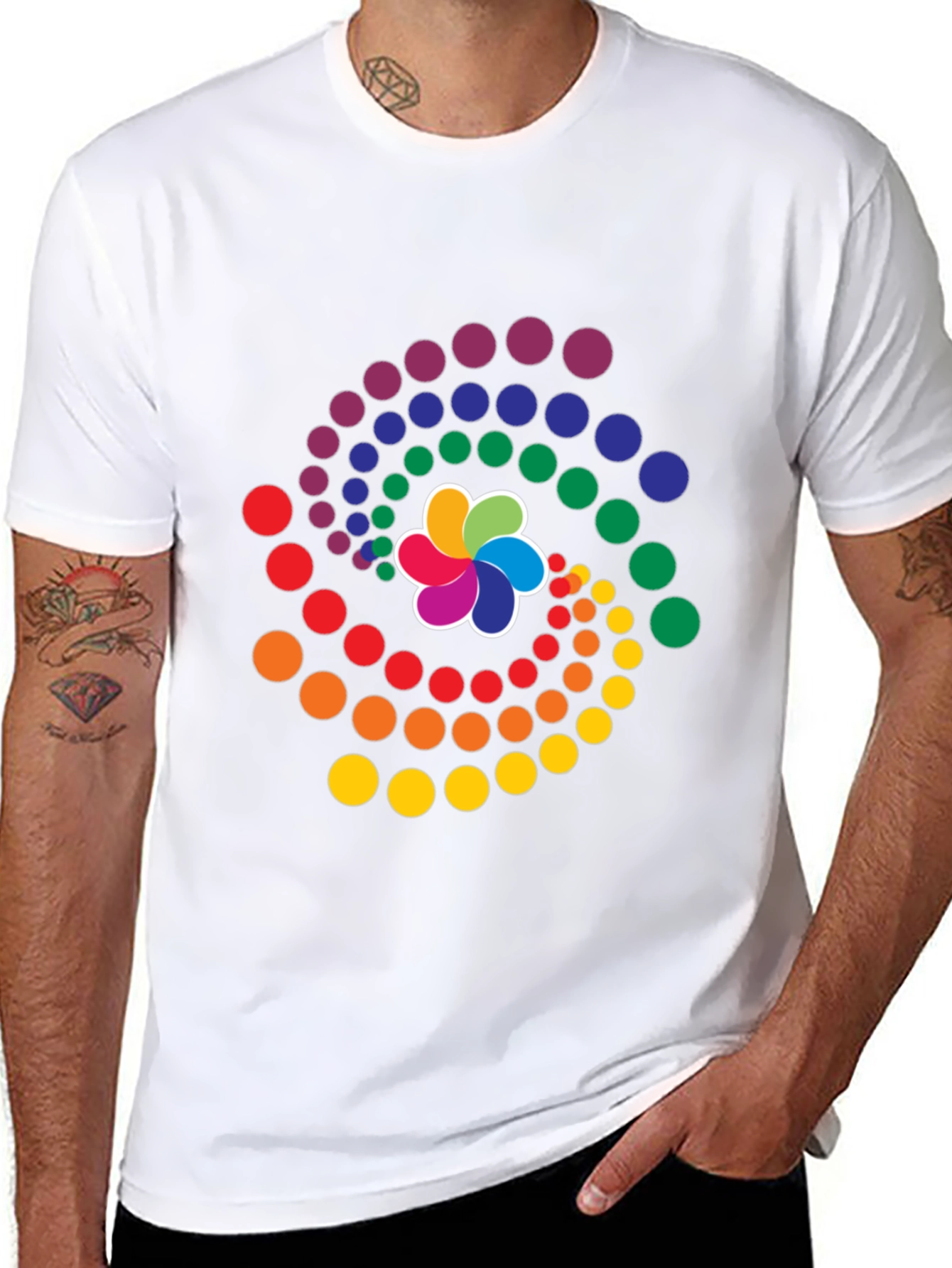 Rainbow Swirl Graphic Tee