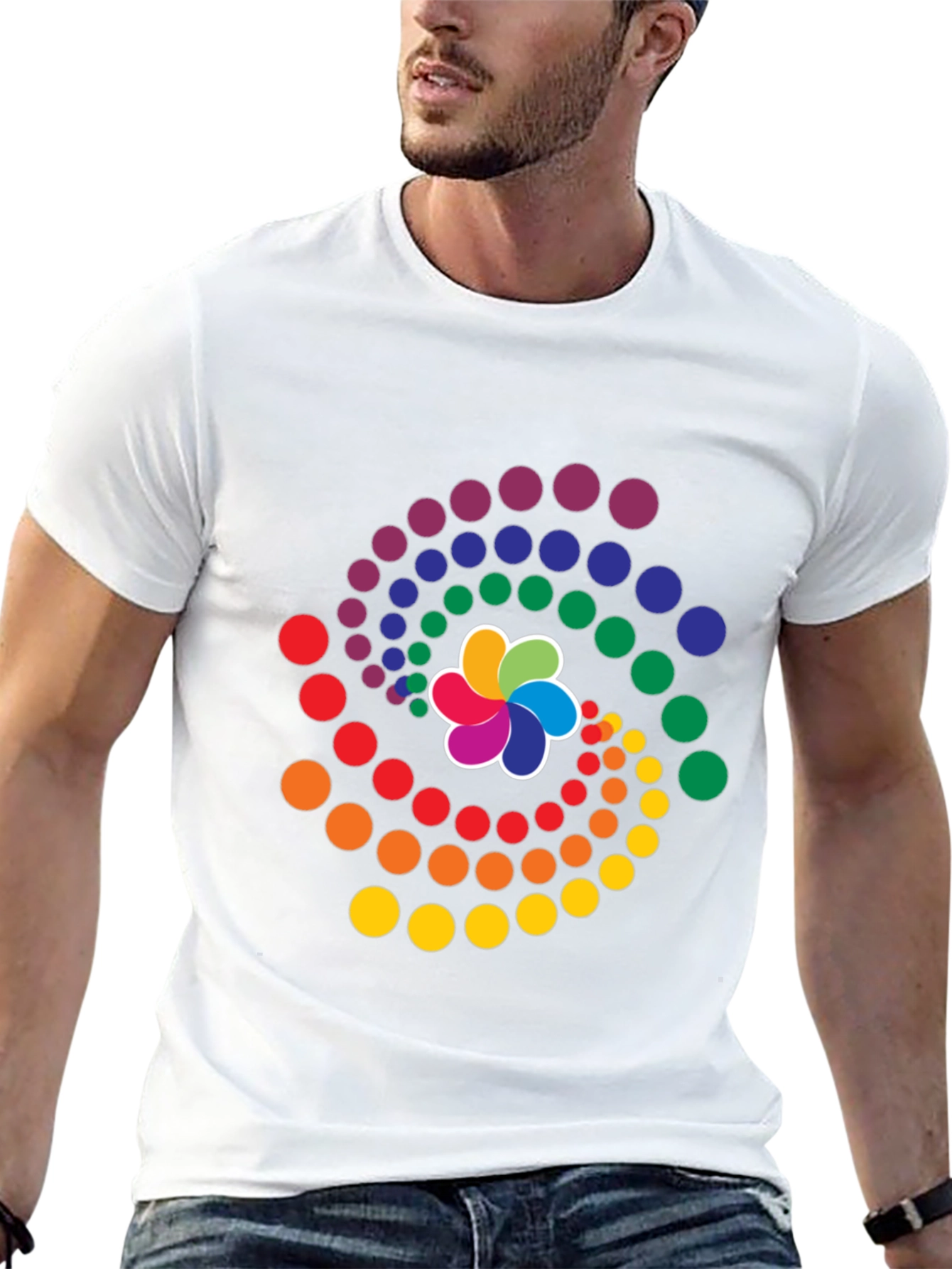 Rainbow Swirl Graphic Tee