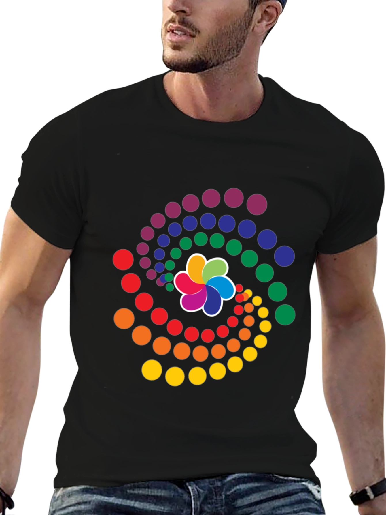 Rainbow Swirl Graphic Tee