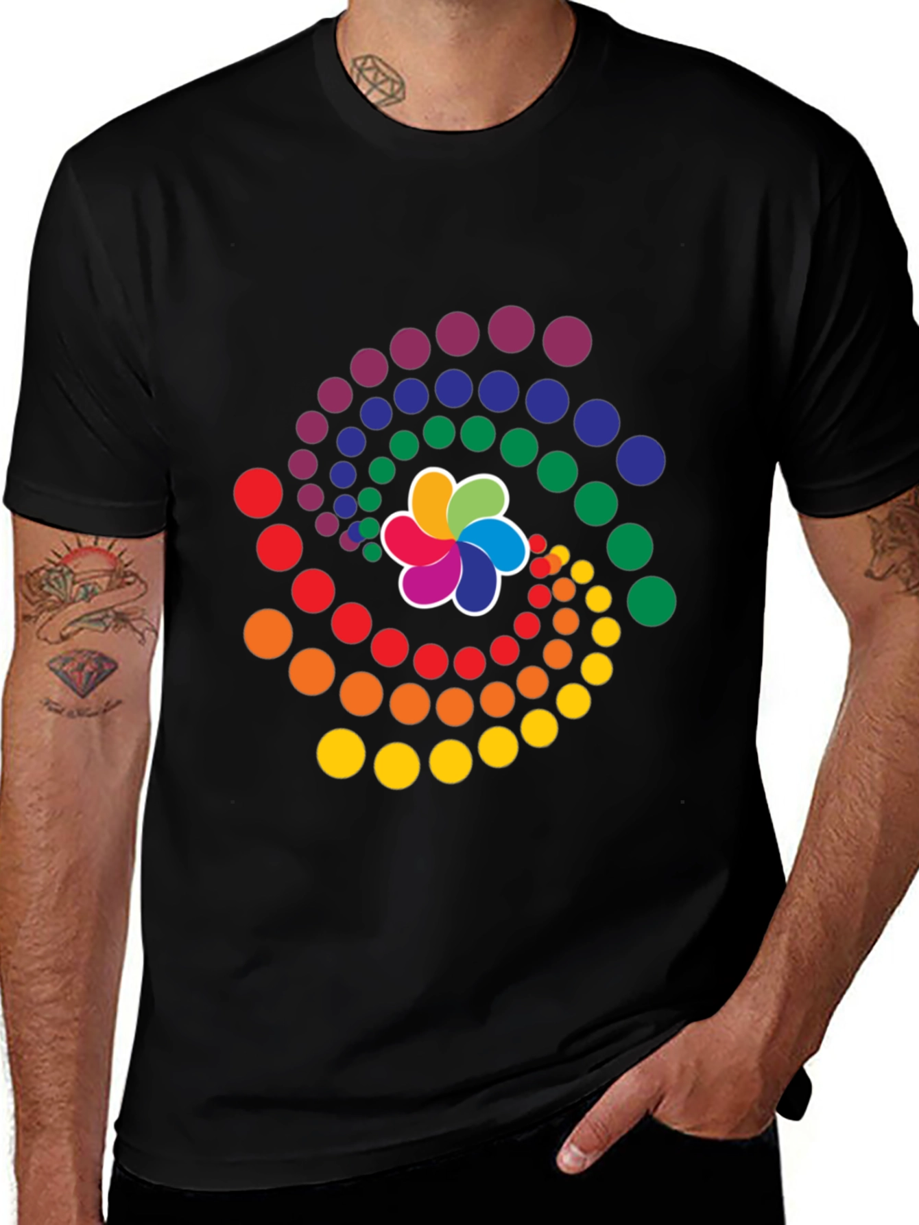Rainbow Swirl Graphic Tee