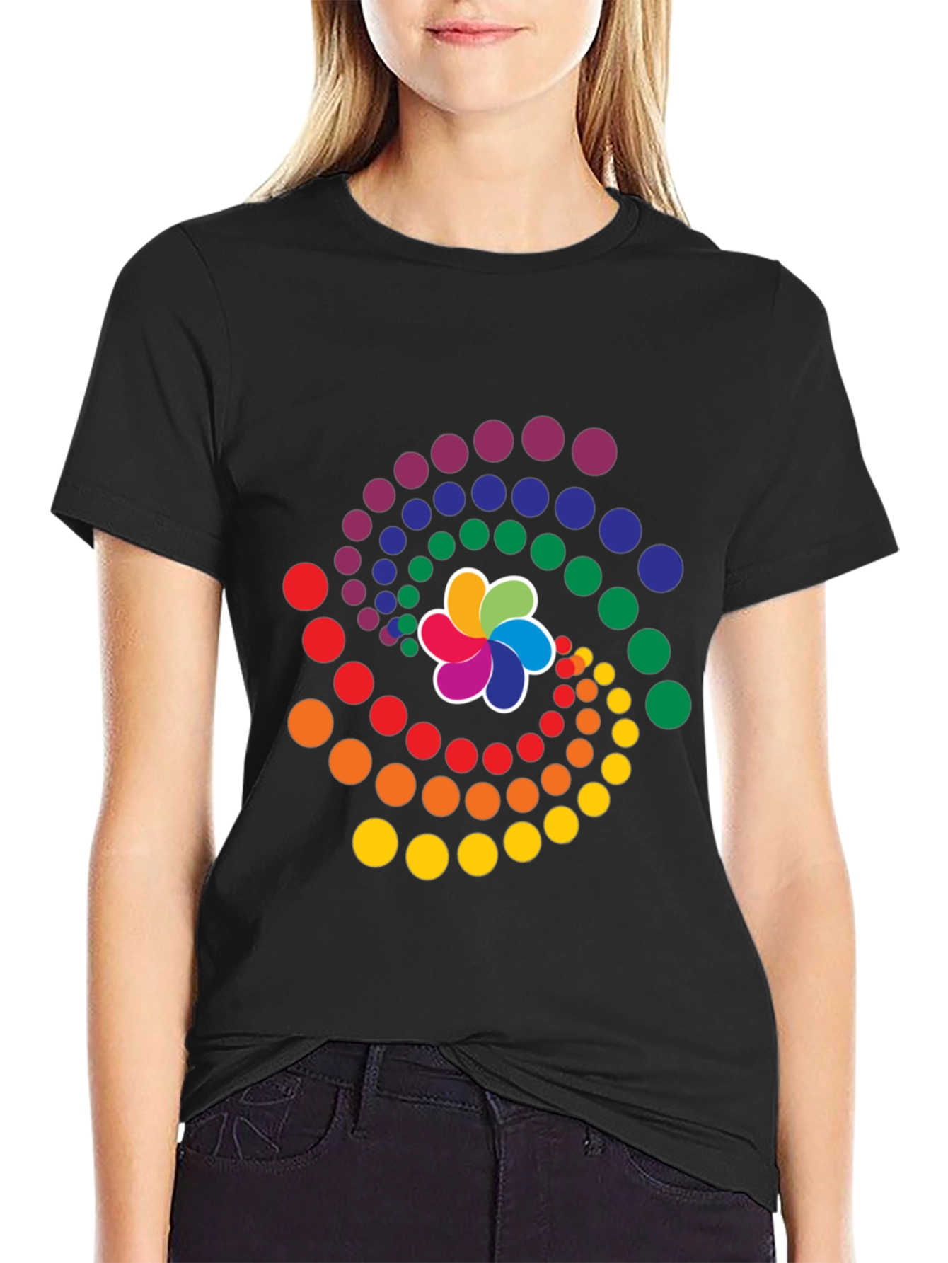 Rainbow Swirl Graphic Tee