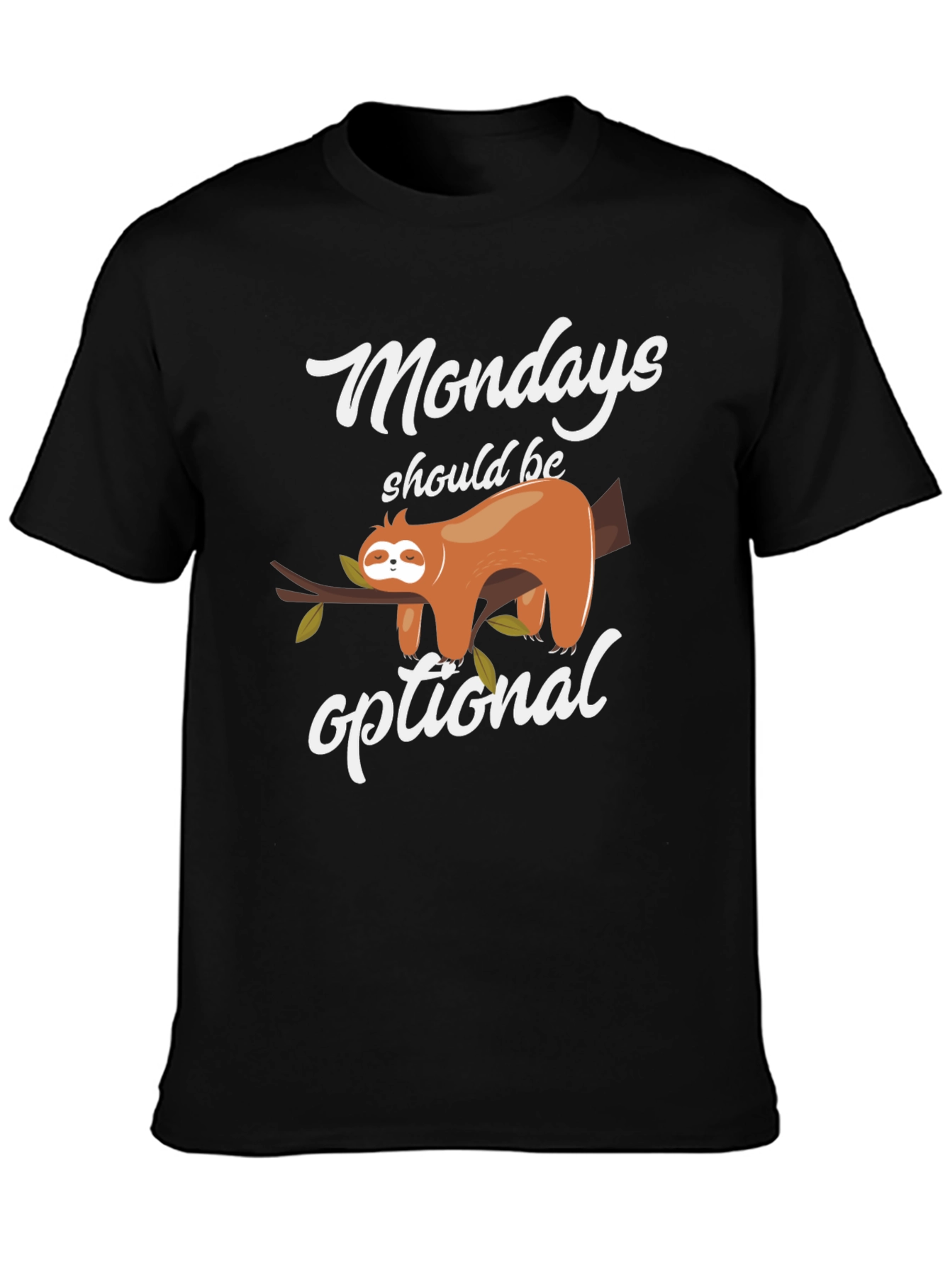 Monday Sloth T-Shirt - Optional Mondays Graphic Tee
