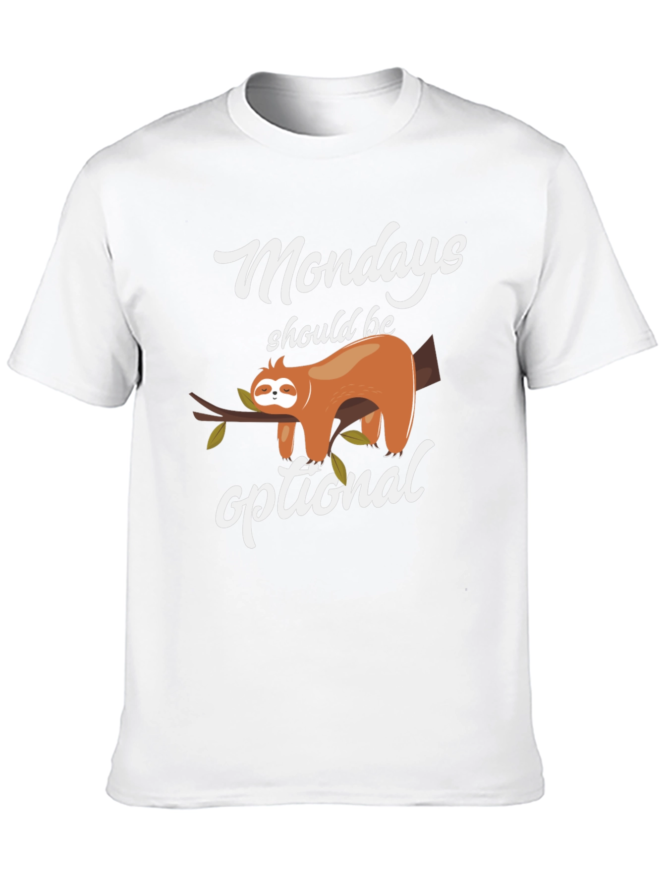 Monday Sloth T-Shirt - Optional Mondays Graphic Tee