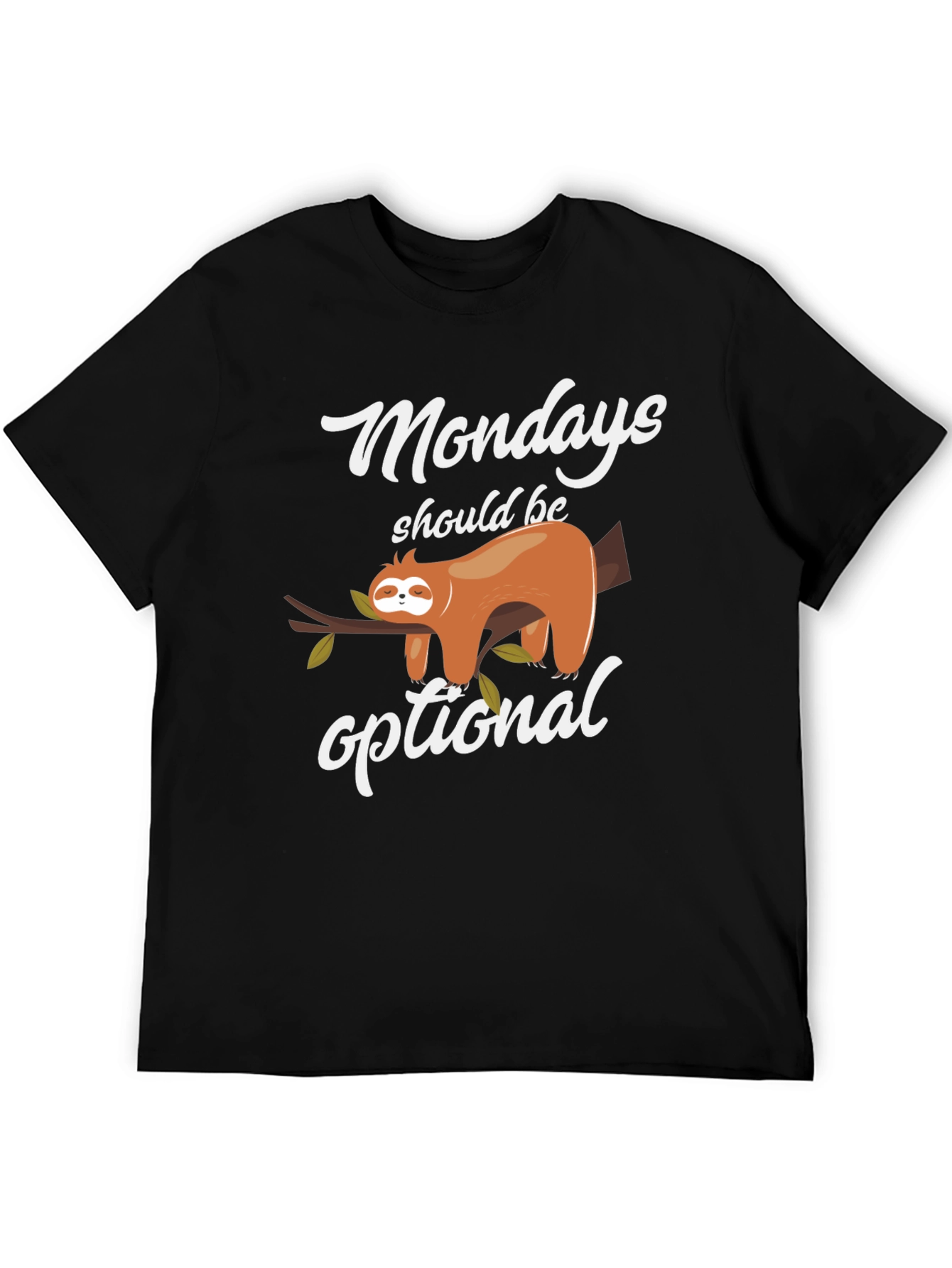 Monday Sloth T-Shirt - Optional Mondays Graphic Tee