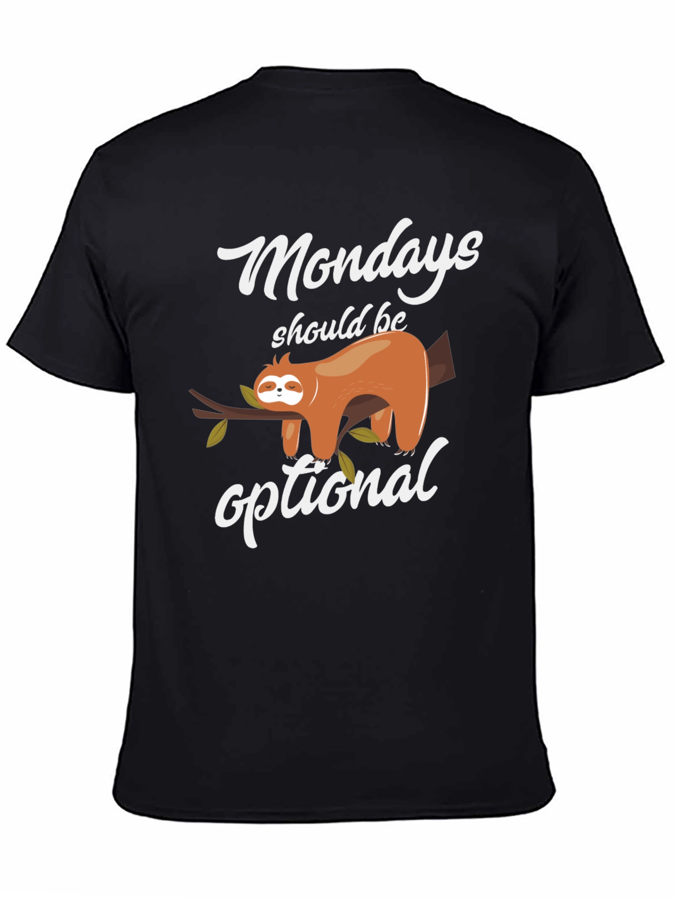 Monday Sloth T-Shirt - Optional Mondays Graphic Tee