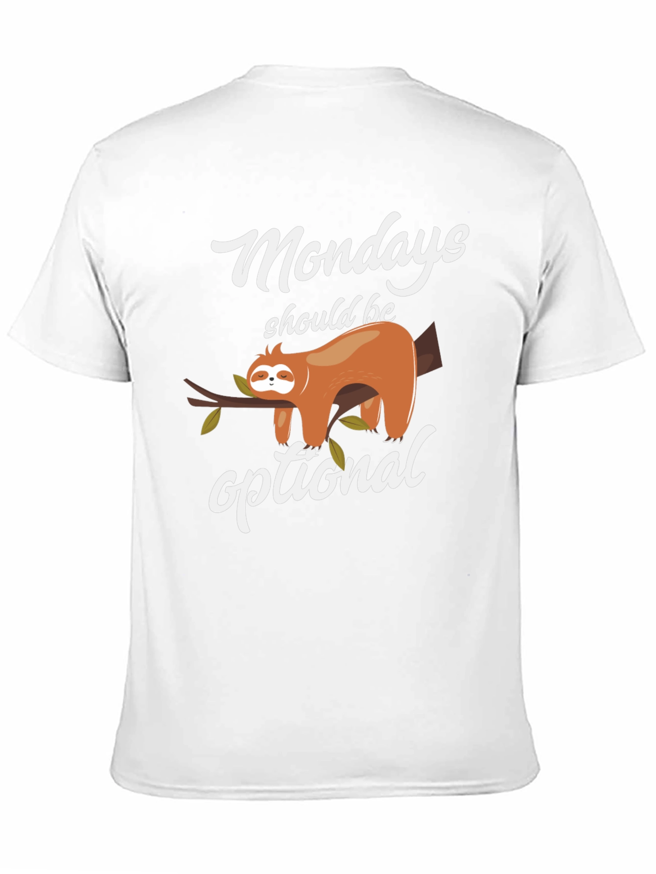 Monday Sloth T-Shirt - Optional Mondays Graphic Tee
