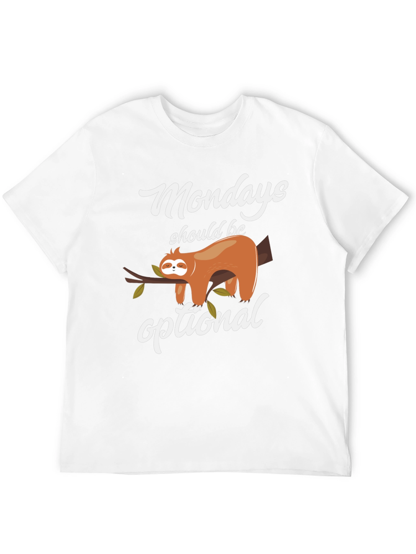 Monday Sloth T-Shirt - Optional Mondays Graphic Tee