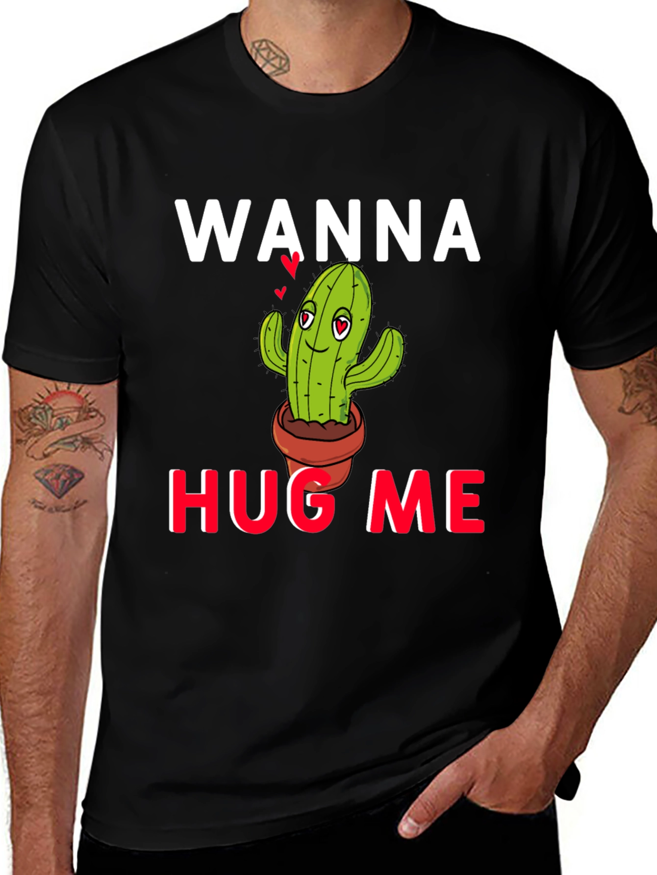 Wanna Hug Me? Cactus Graphic Tee