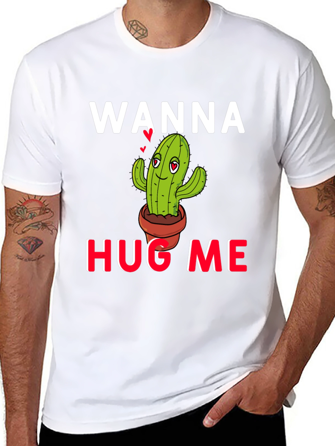 Wanna Hug Me? Cactus Graphic Tee