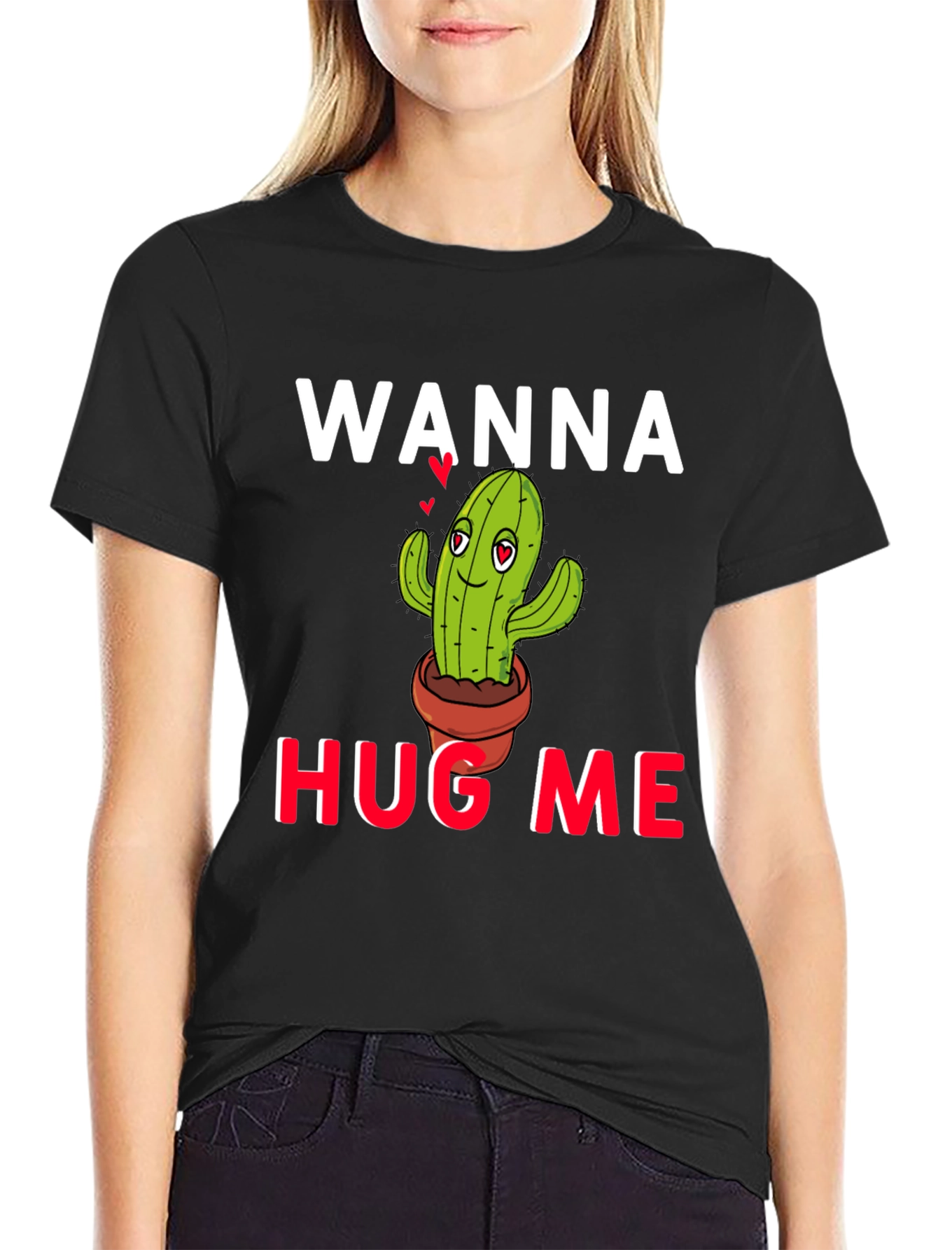 Wanna Hug Me? Cactus Graphic Tee
