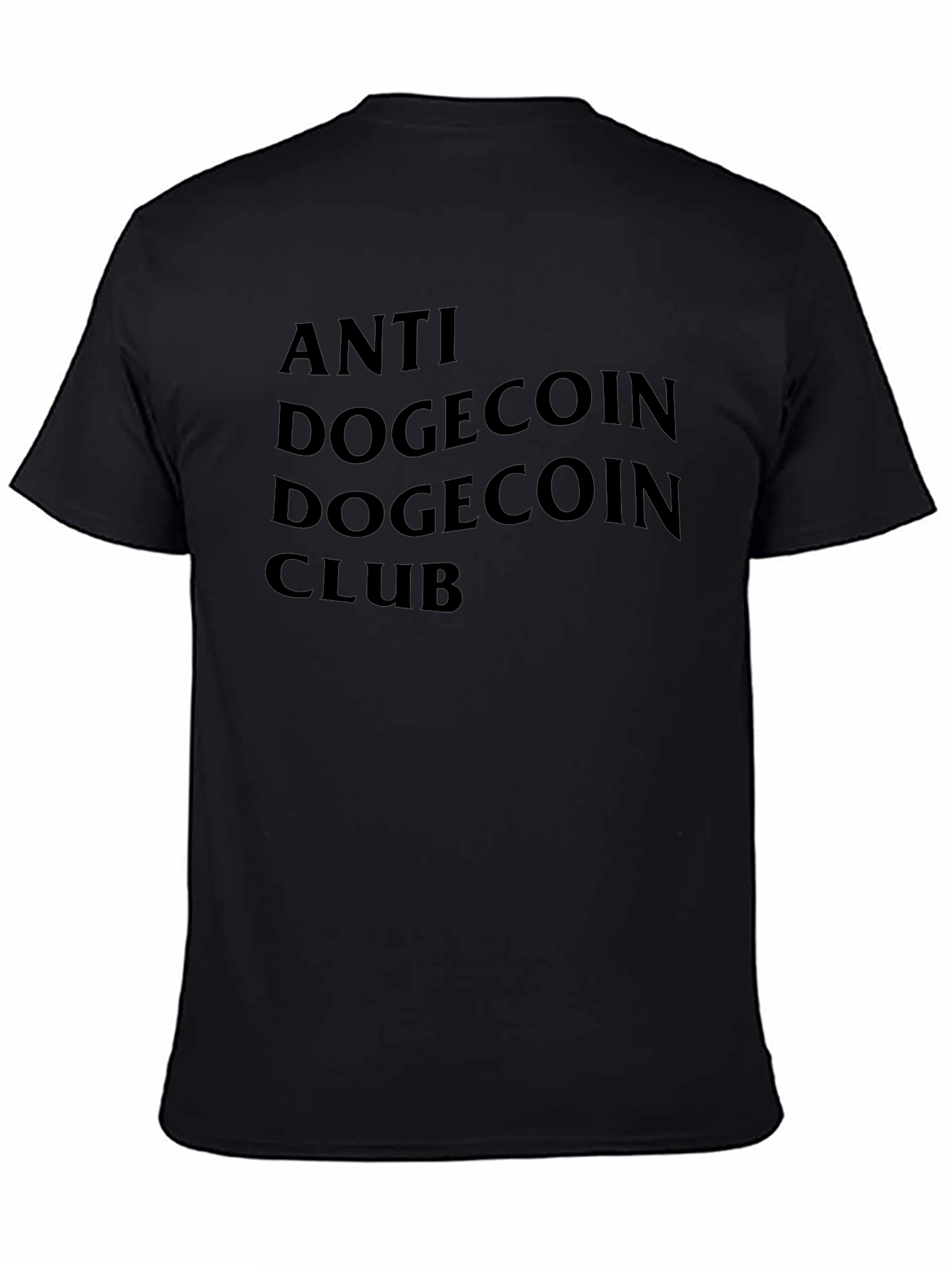 Anti DogeCoin Club Black T-Shirt