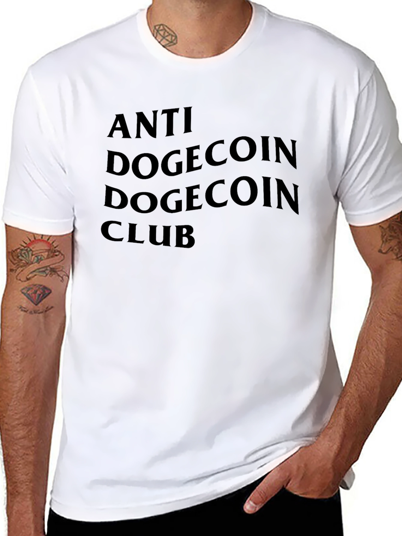 Anti DogeCoin Club Black T-Shirt